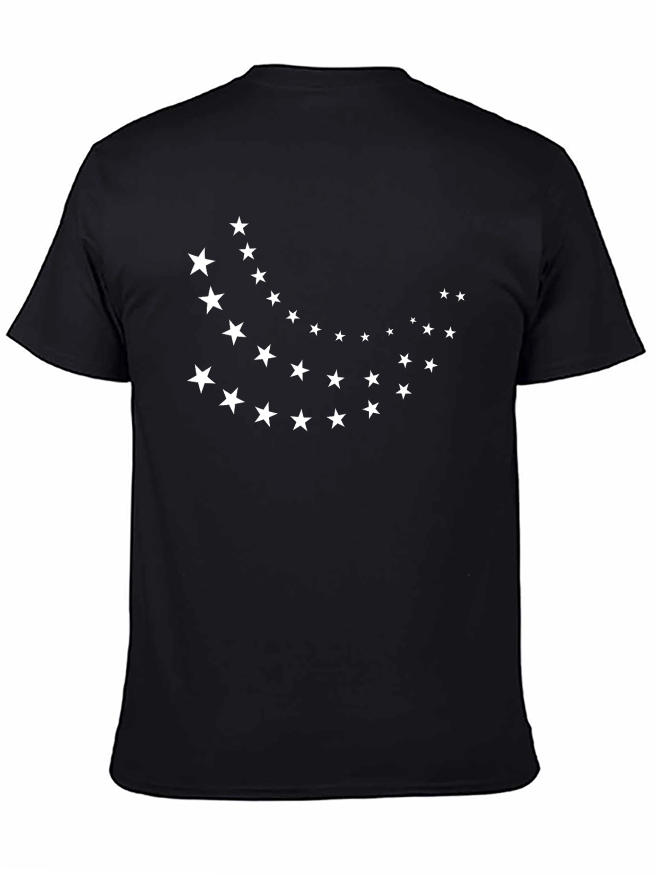 Black Black T-Shirt with Star Design view 4