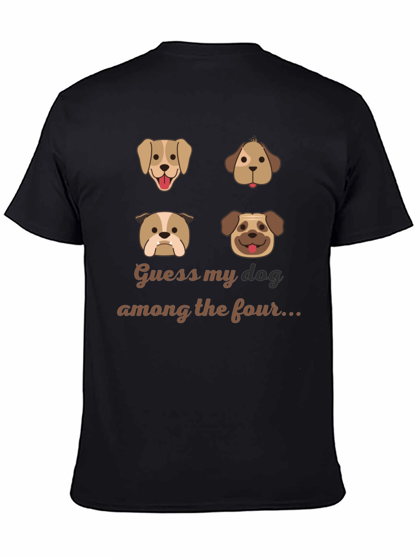 Black Dog Lover Tee: Guess My Dog T-Shirt view 4