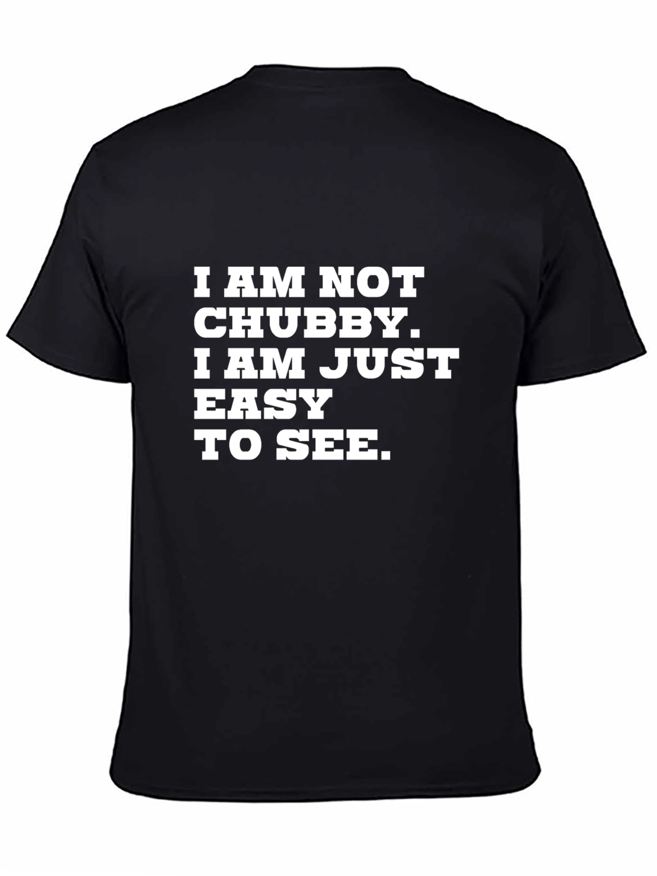 Black Funny "Easy To See" Black Graphic T-Shirt view 4