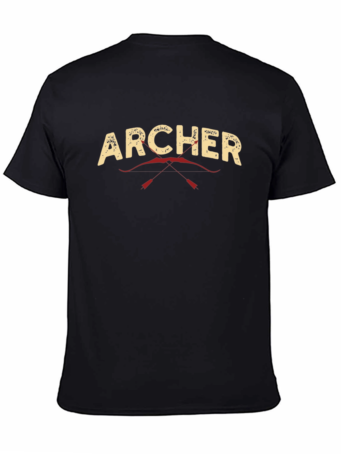 Black Archer Graphic Tee - Black Crew Neck view 4