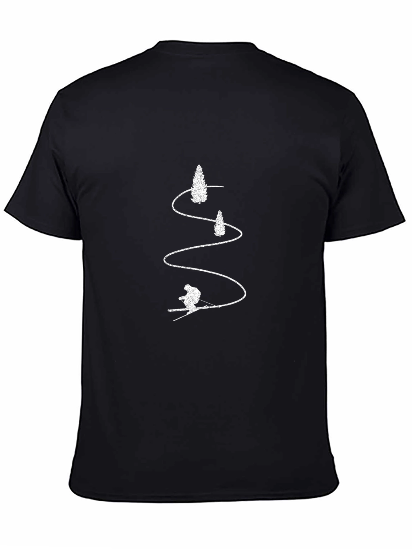 Ski Trail T-Shirt - Black Cotton Tee - 4