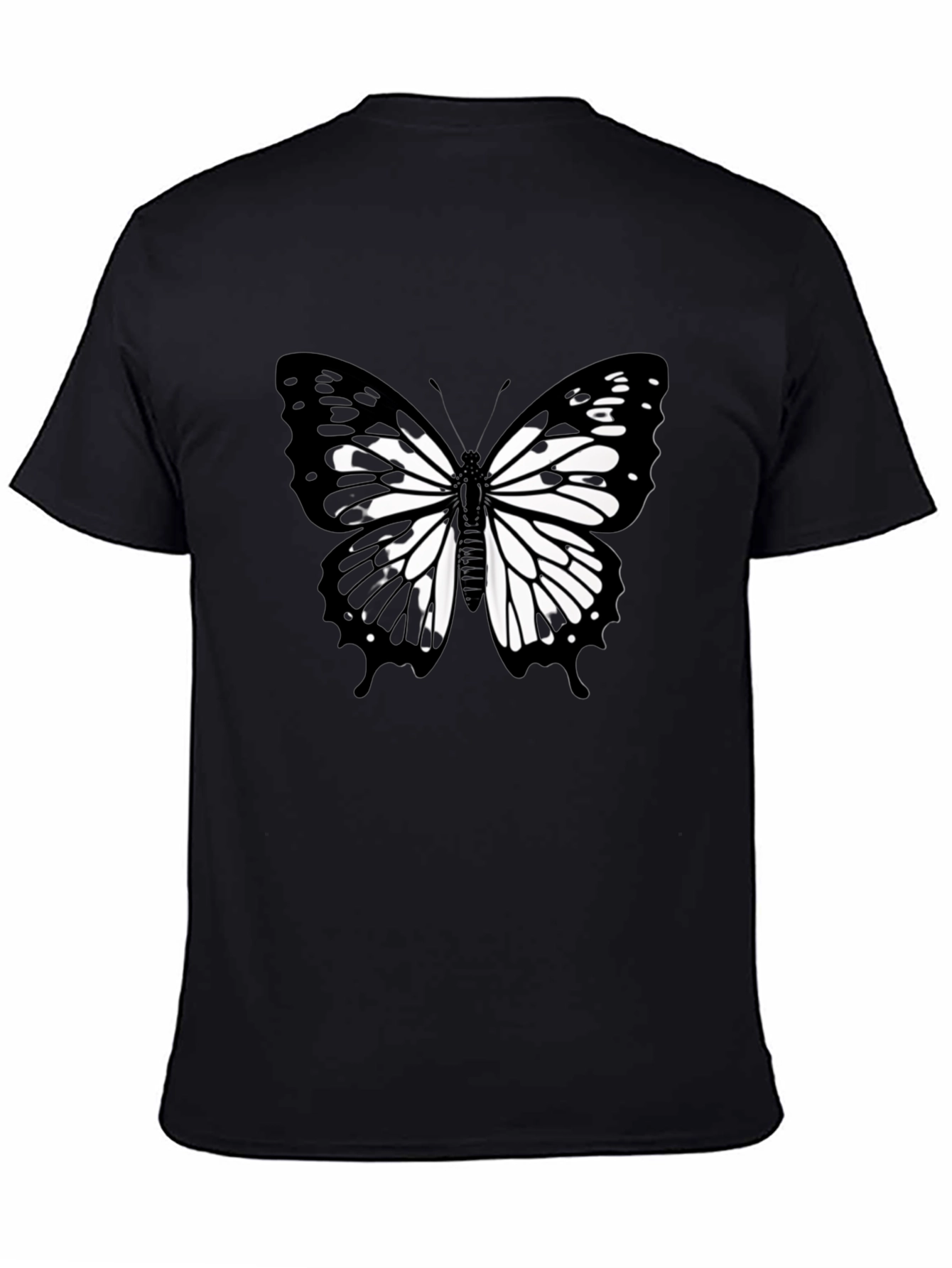 Black Butterfly Graphic Black T-Shirt view 4