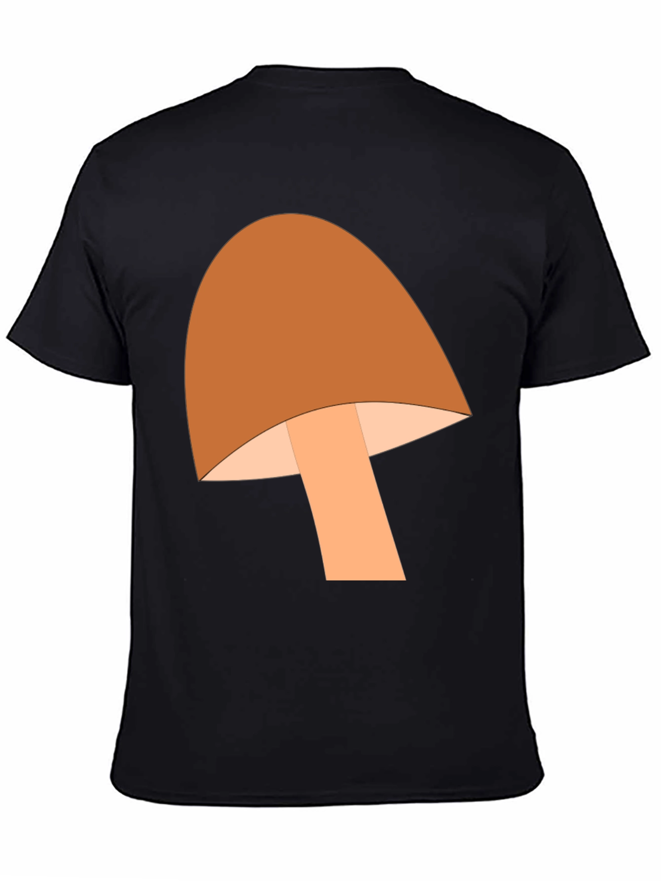 Black Mushroom Graphic Tee - Fun Casual Wear view 4