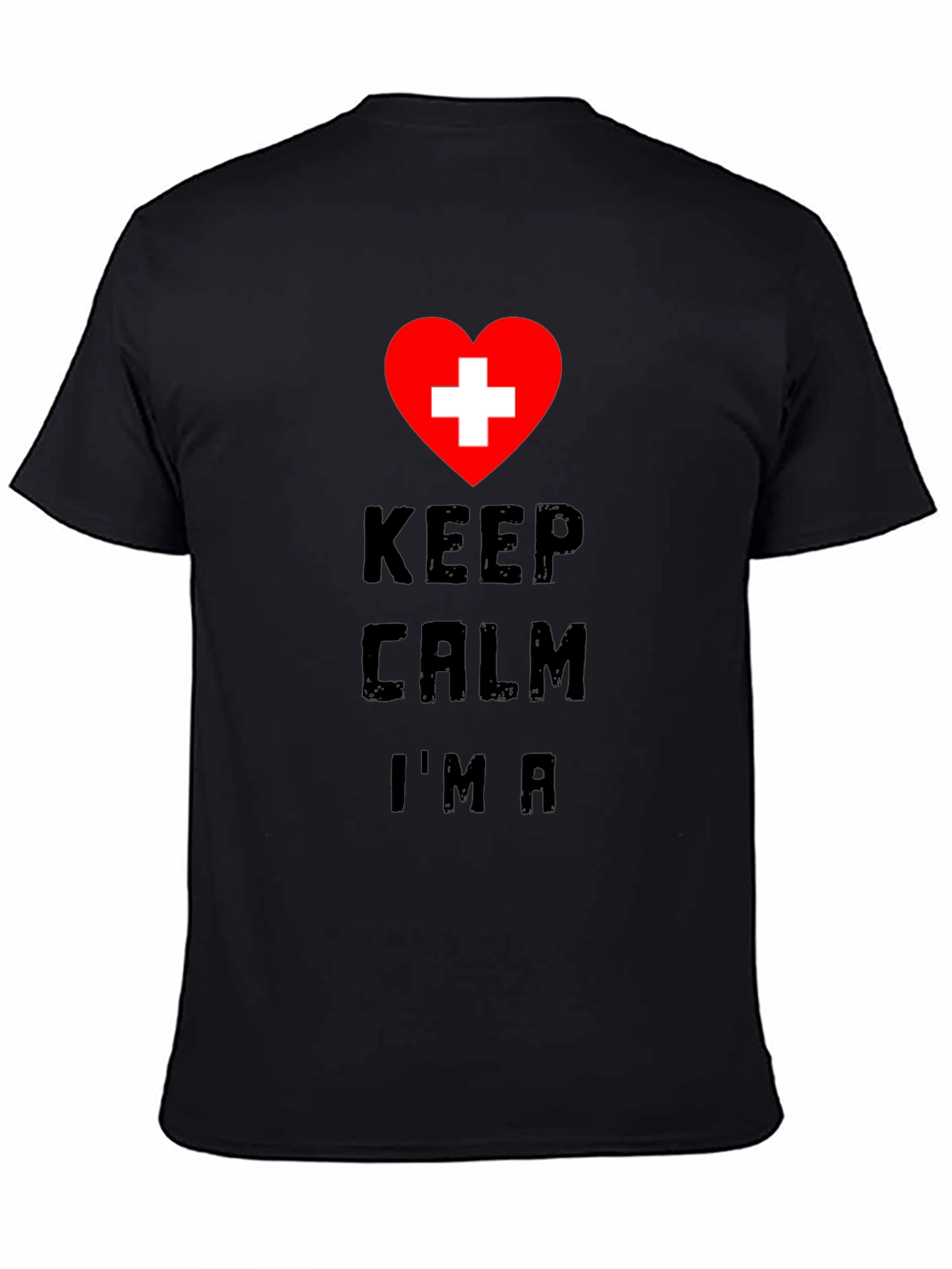Black Keep Calm I'm A... Graphic Tee view 4