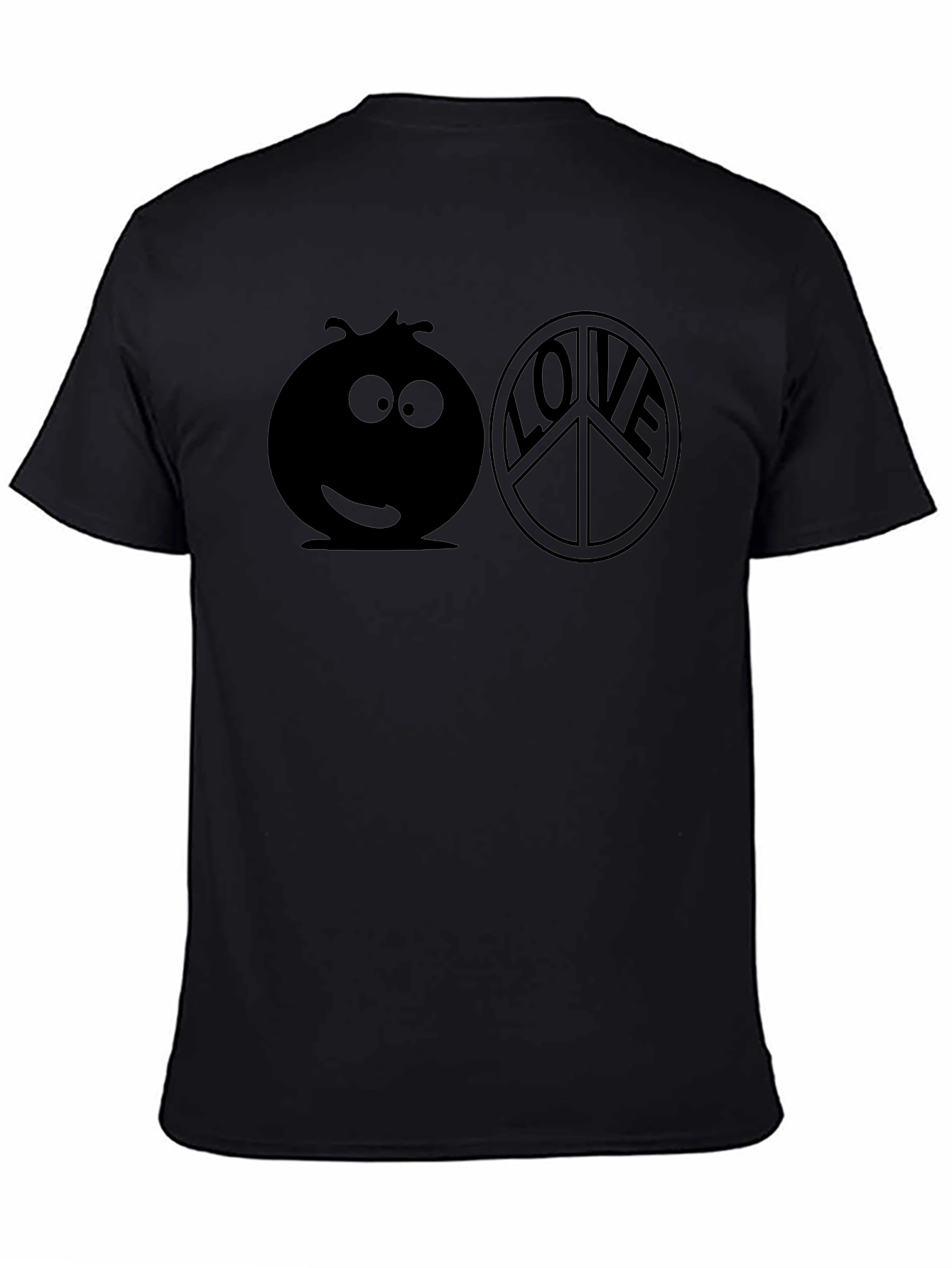 Black Peace, Love, and Berries T-Shirt view 4