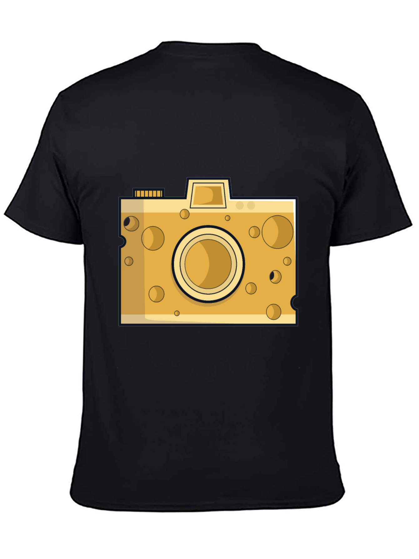 Black Cheese Camera Graphic Tee - Black Cotton view 4