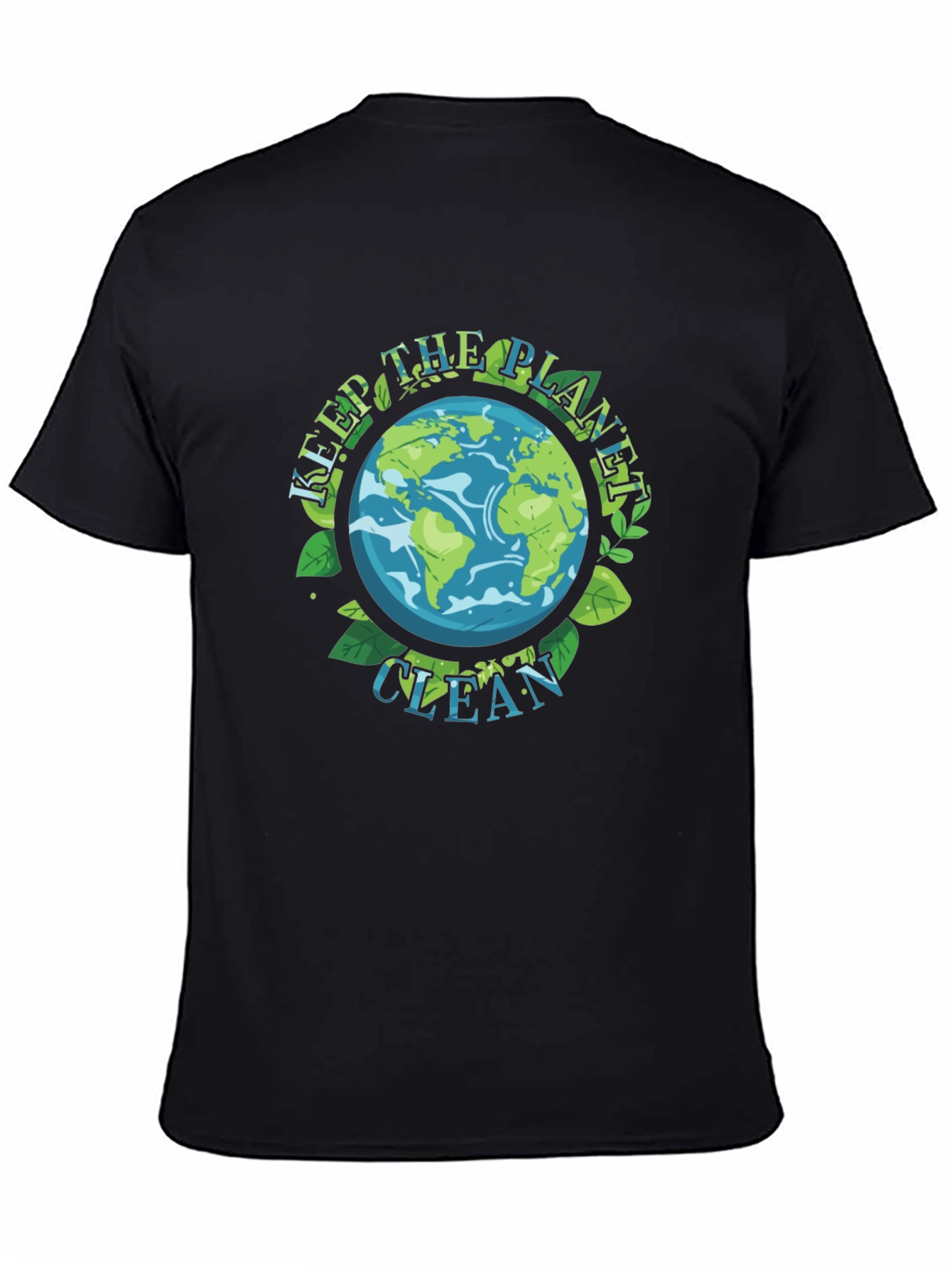 Black Keep The Planet Clean T-Shirt - Earth Day view 4