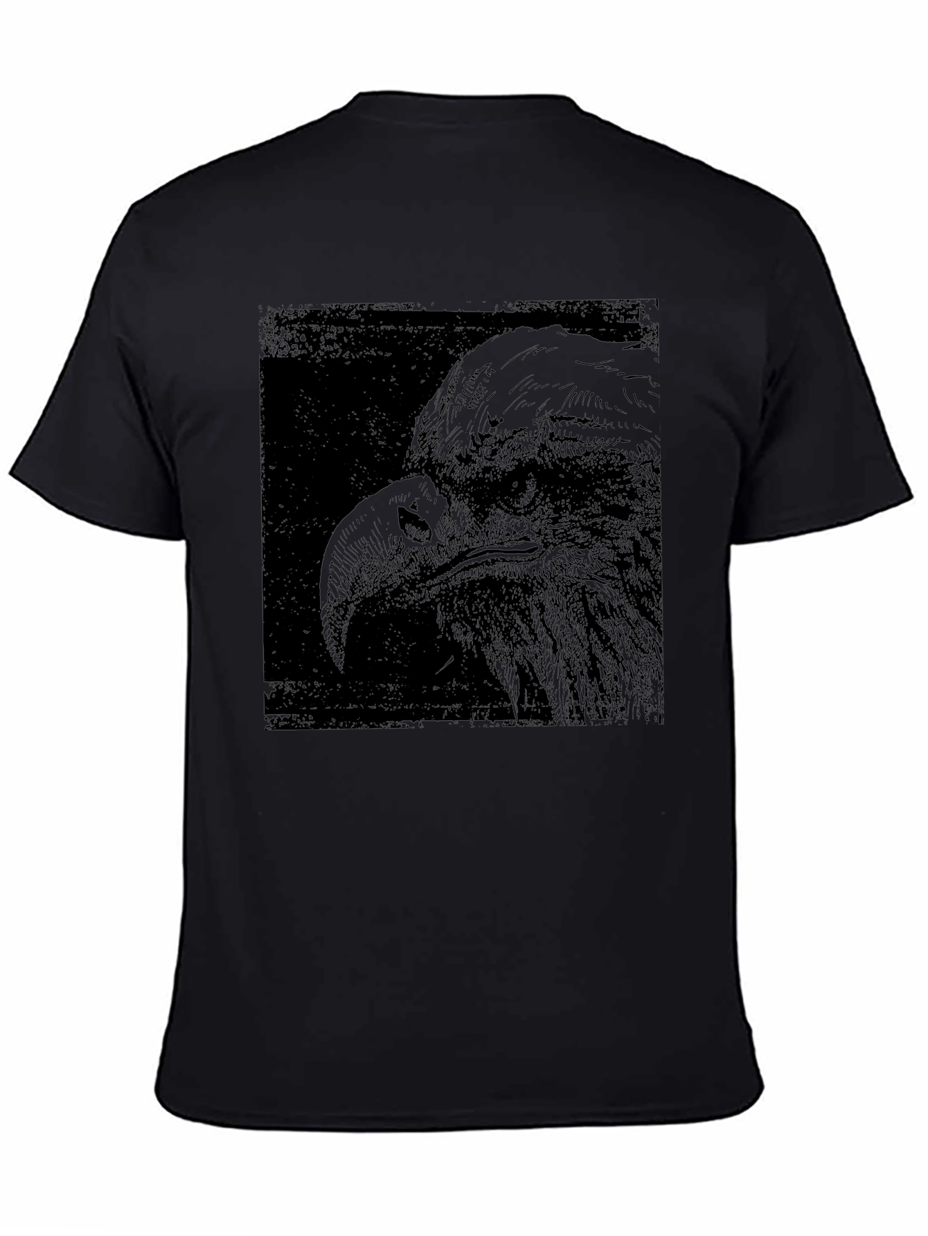 Black Eagle Graphic Print Black T-Shirt view 4