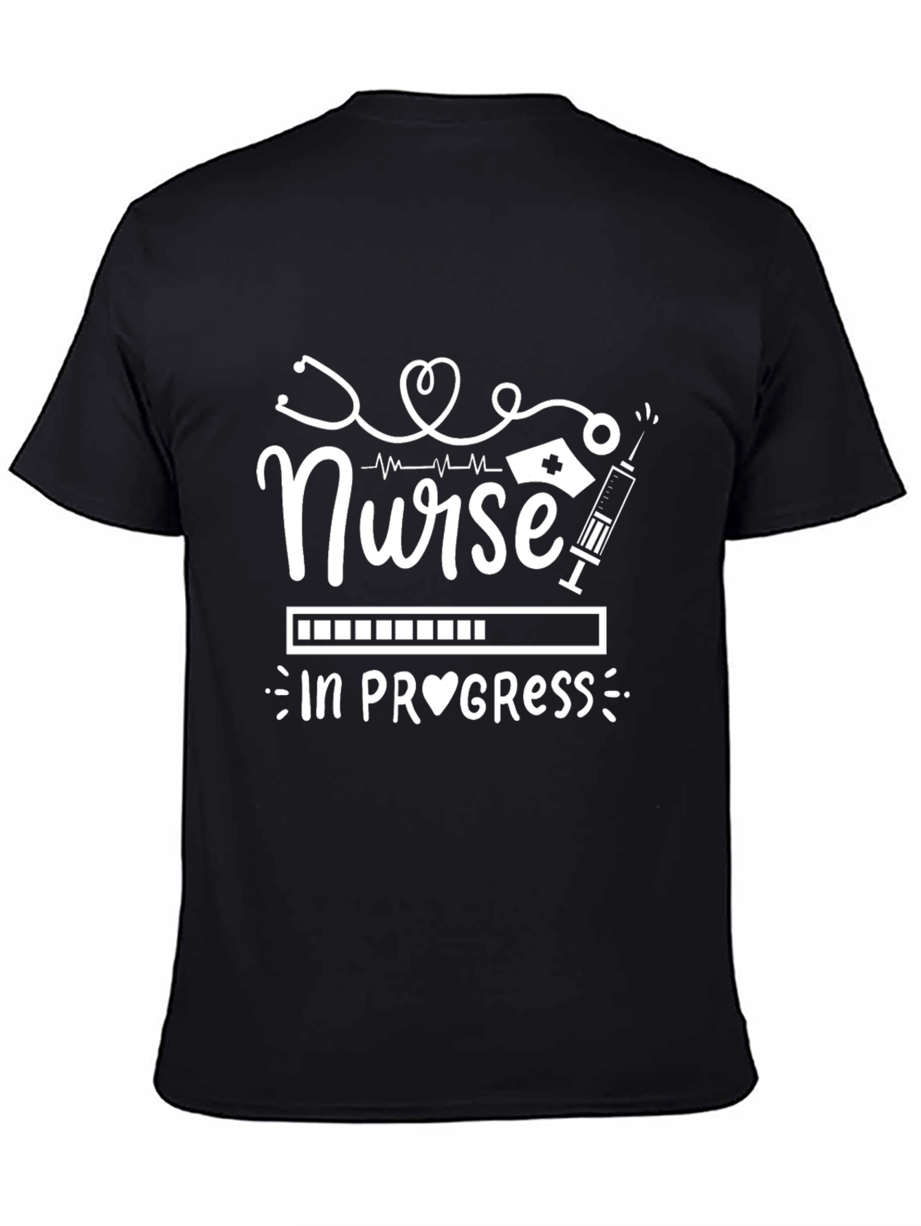 Black Nurse in Progress T-Shirt - Medical Gift view 4