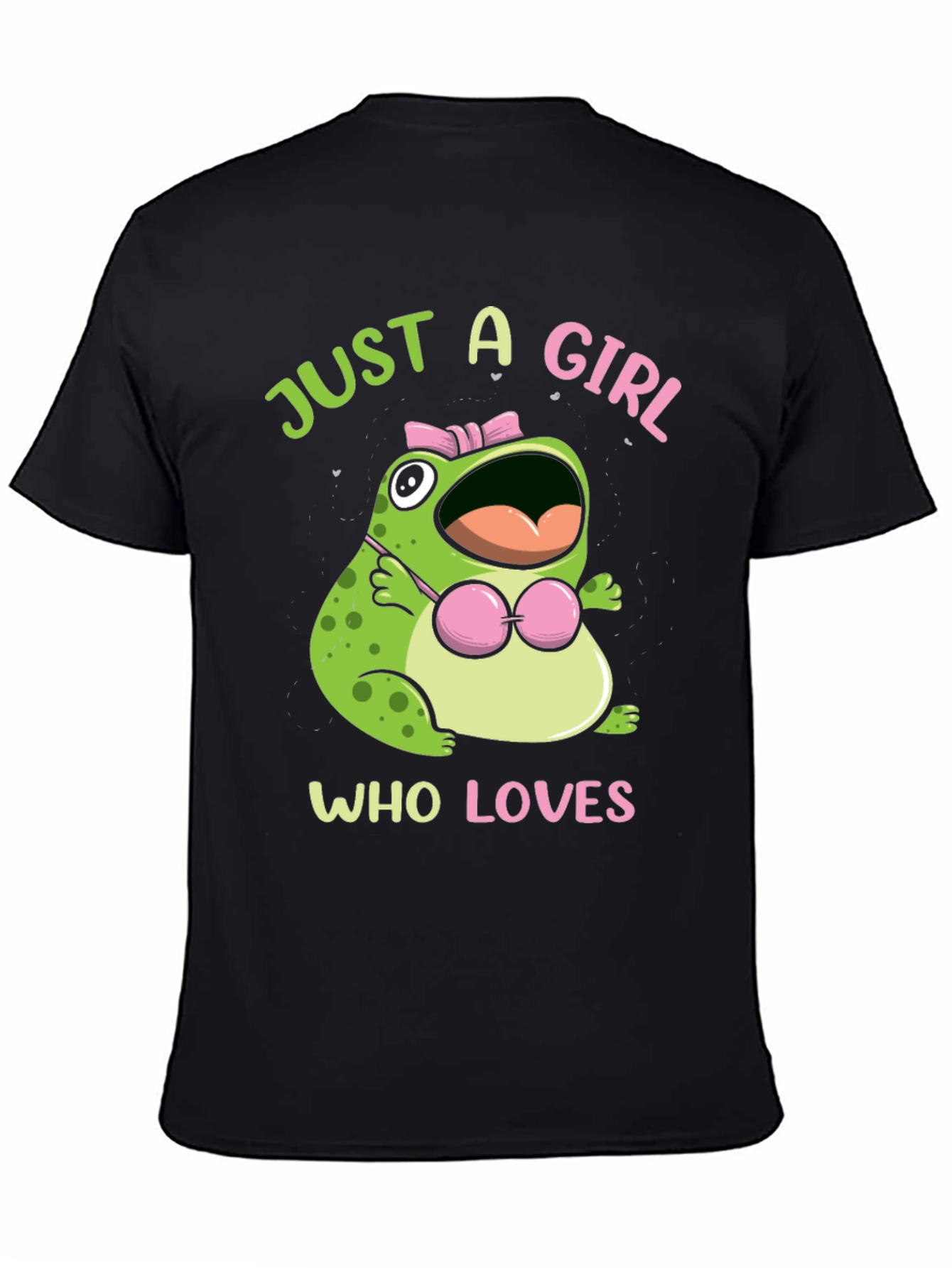 Black Funny Frog Lover T-Shirt view 4