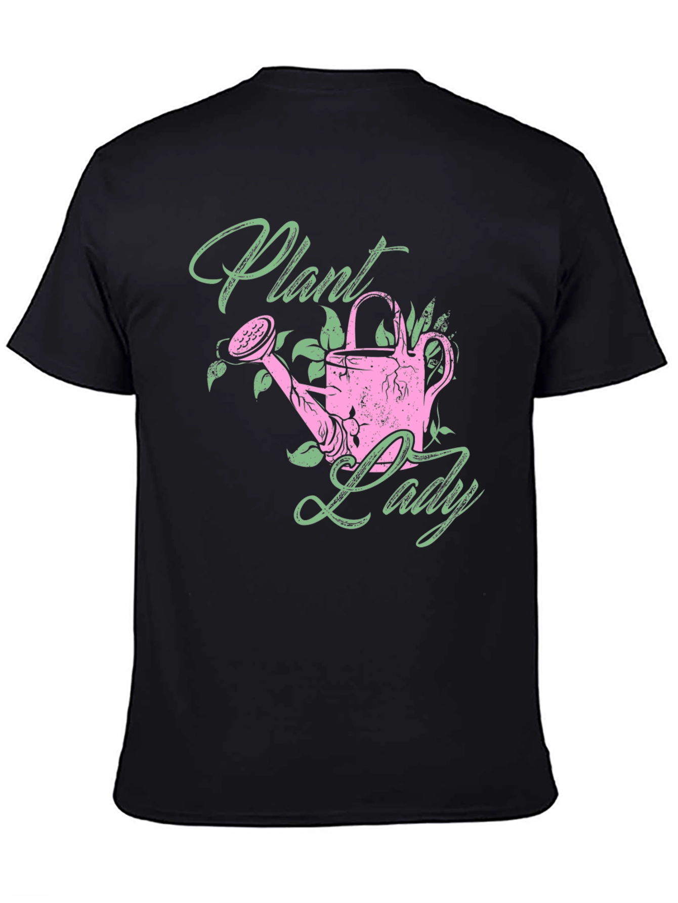 Black Plant Lady T-Shirt - Gardening Gift view 4