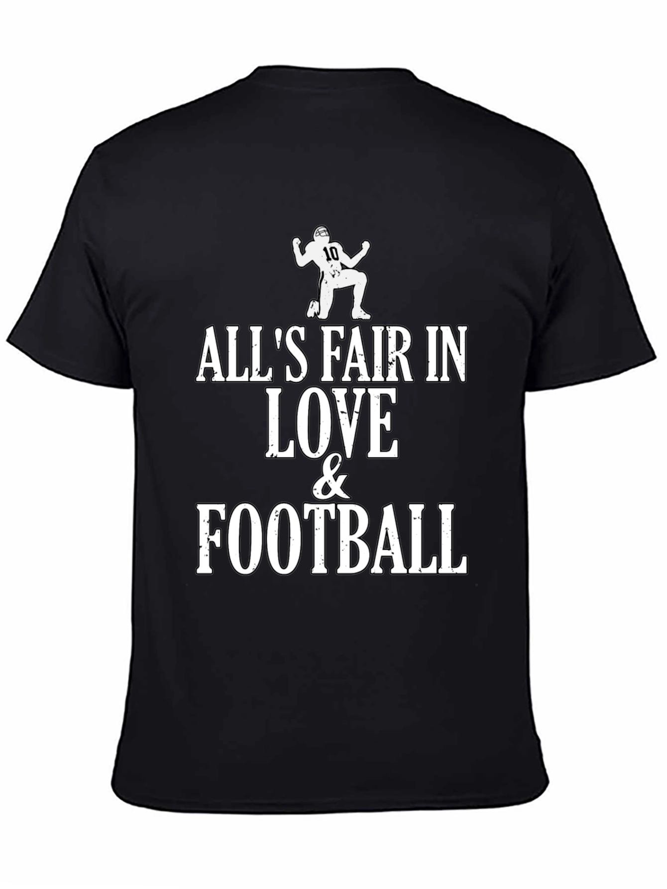 Black All's Fair in Love & Football Graphic Tee view 4