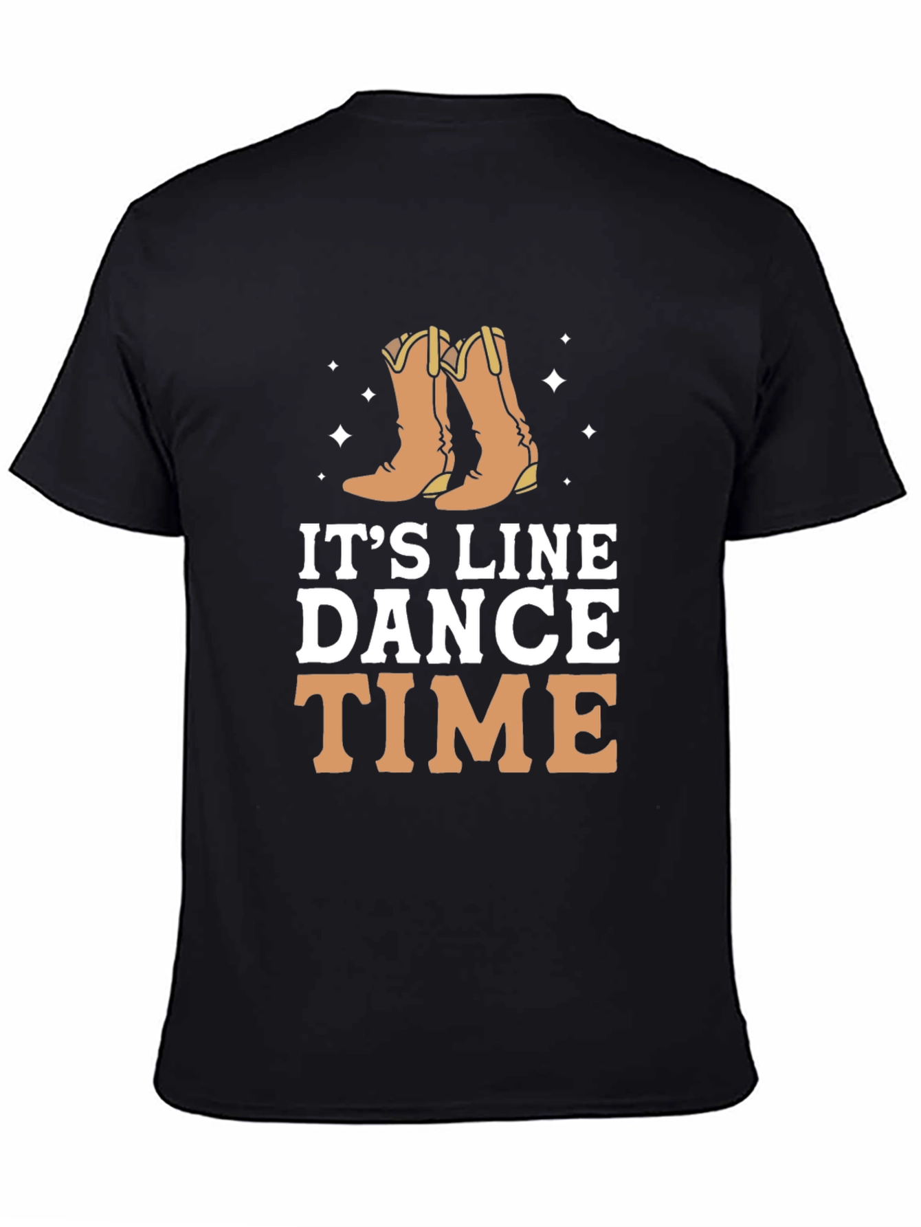 Black It's Line Dance Time Black T-Shirt view 4