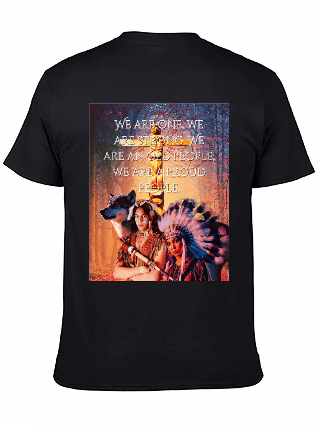 Black Native American Pride T-Shirt view 4