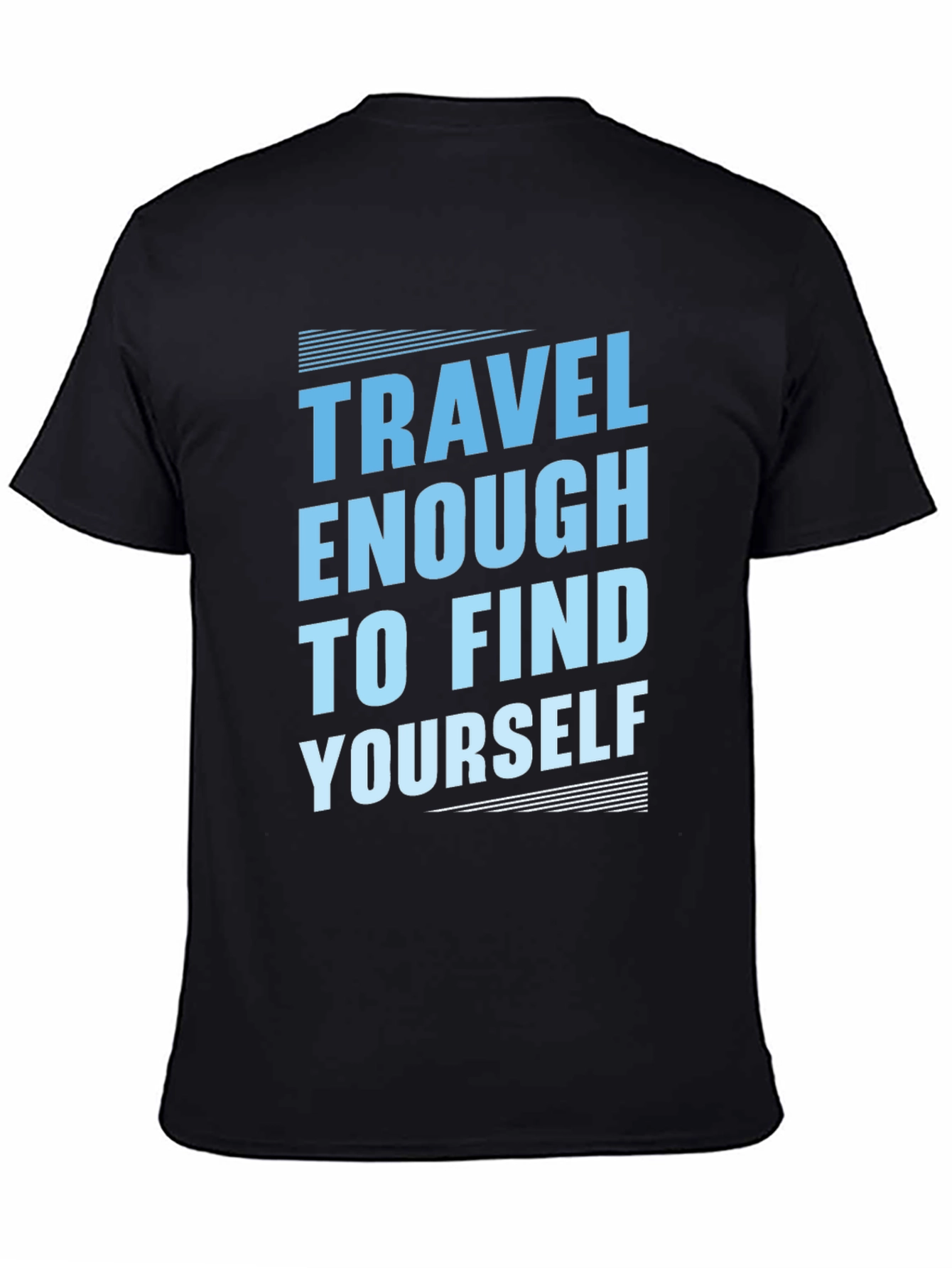 Black Travel to Find Yourself T-Shirt - Black view 4