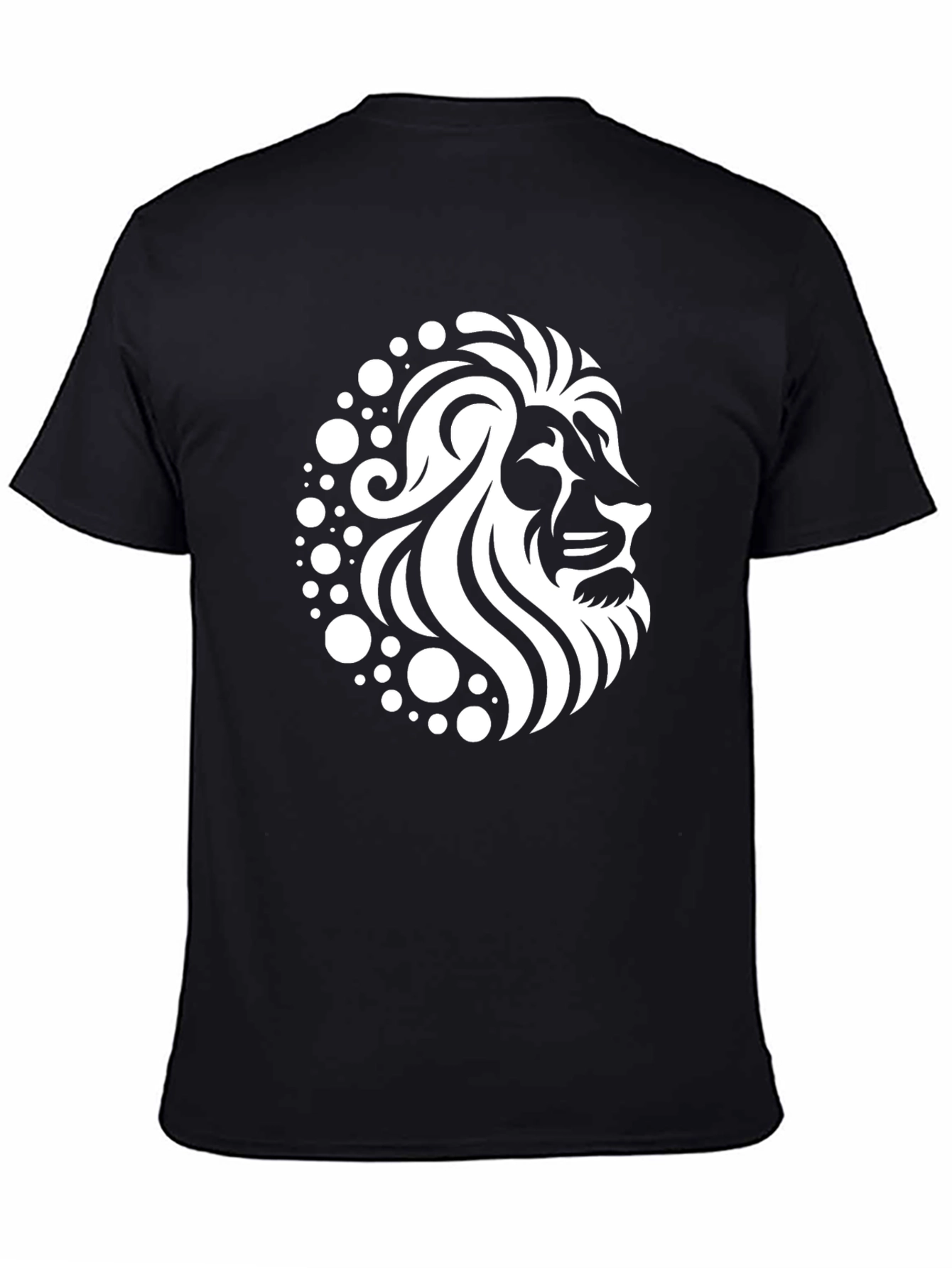 Black Lion Graphic Black T-Shirt - Stylish Men's Apparel view 4