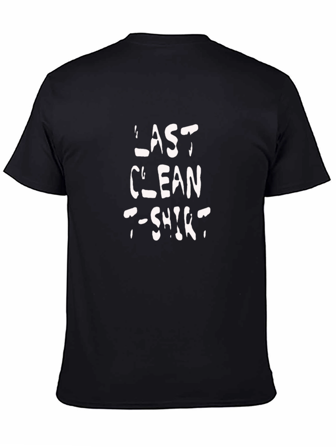Black Last Clean T-Shirt - Novelty Graphic Tee view 4