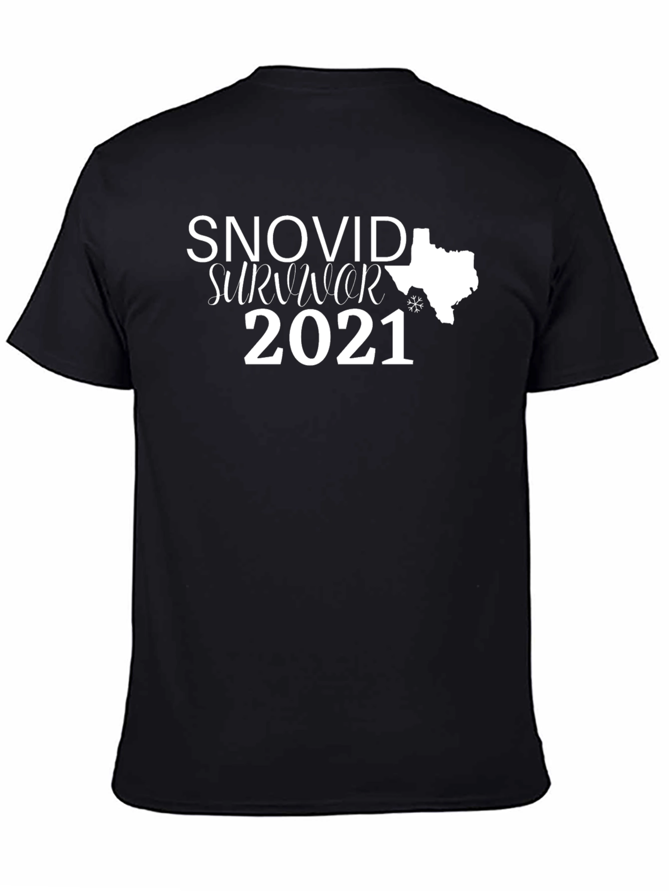 Black Snovid Survivor 2021 T-Shirt view 4