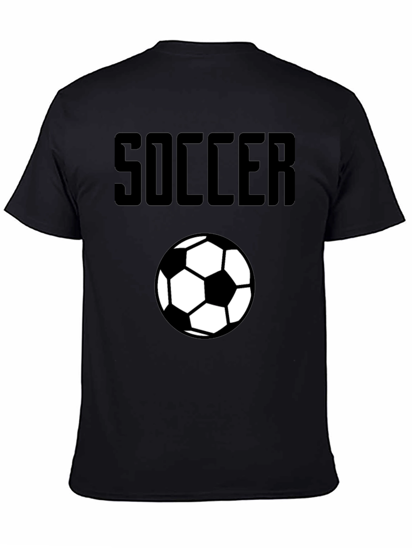 Black Soccer Graphic T-Shirt - Classic Black view 4