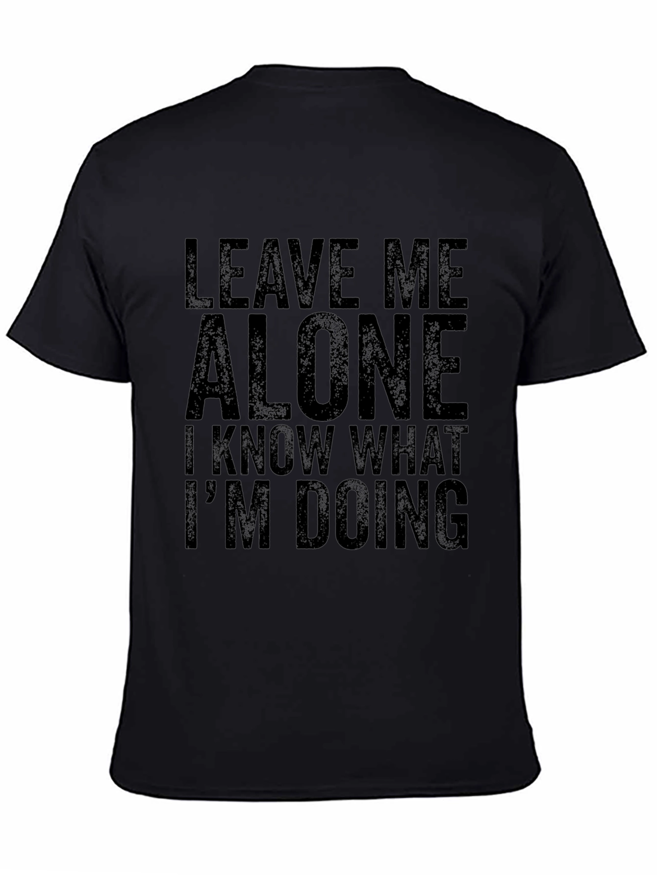 Black Leave Me Alone Graphic T-Shirt - Relaxed Fit view 4