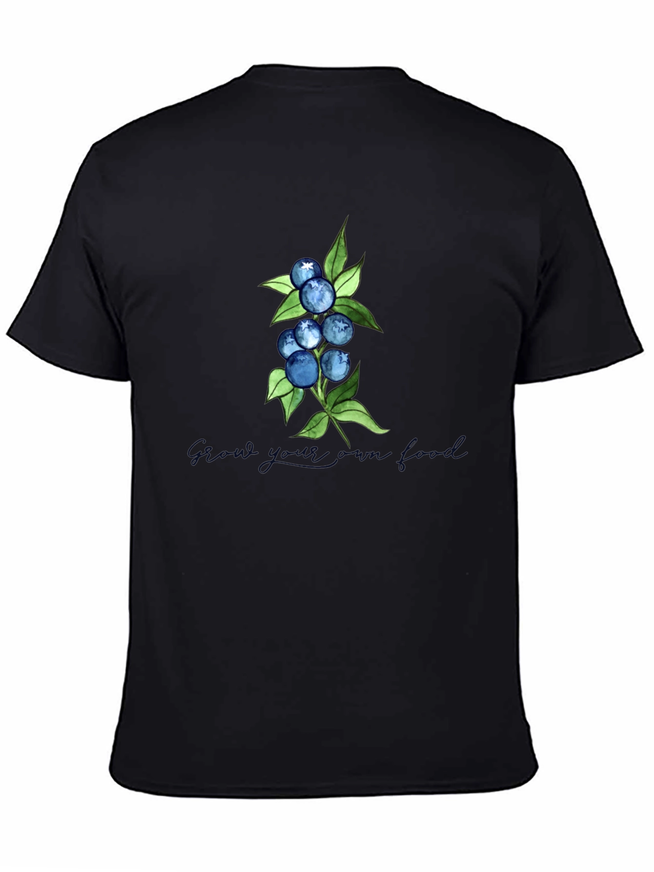 Black Blueberry Graphic T-Shirt - Grow Your Own Fruit view 4