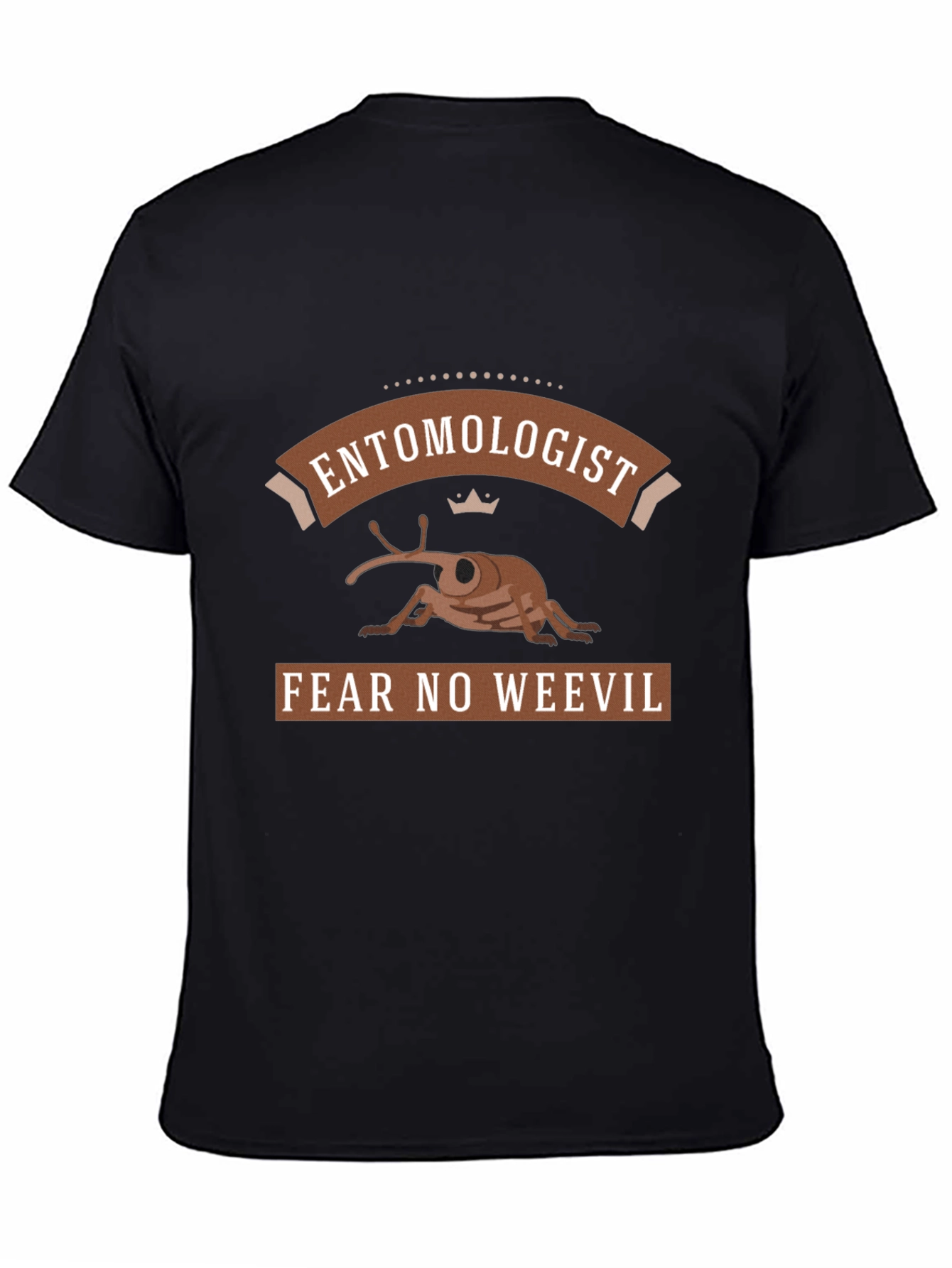 Black Entomologist Fear No Weevil Graphic T-Shirt view 4