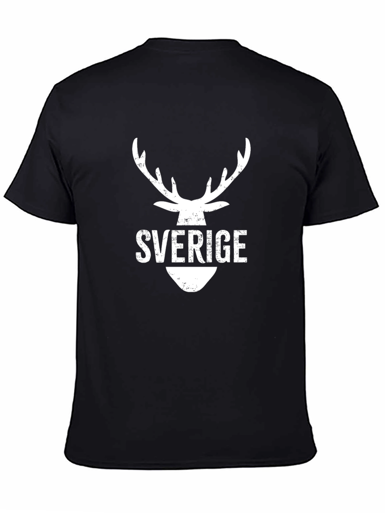 Black Sverige Deer Head Graphic Tee view 4