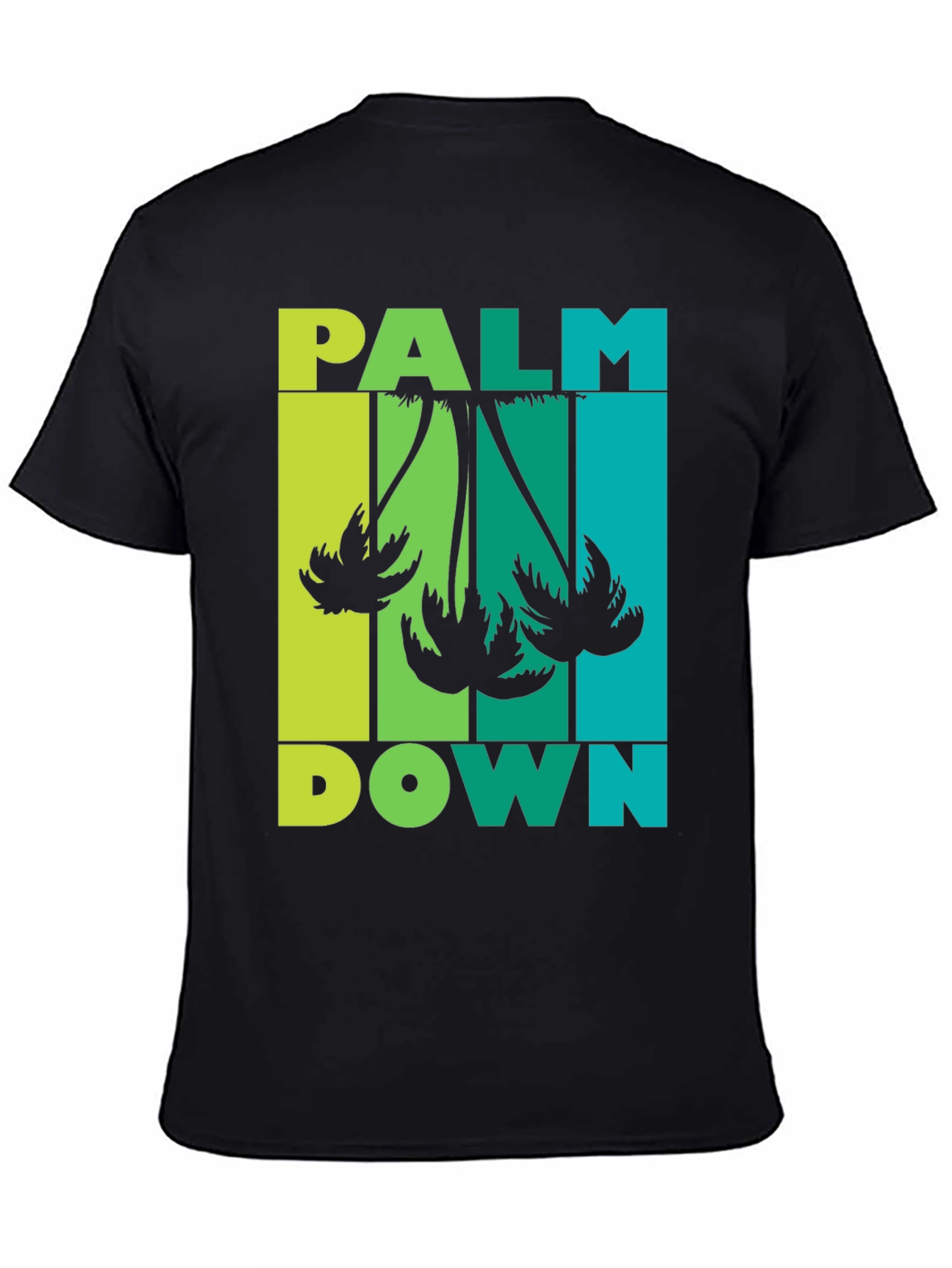 Black Palm Down Graphic Tee - Tropical Vibes view 4