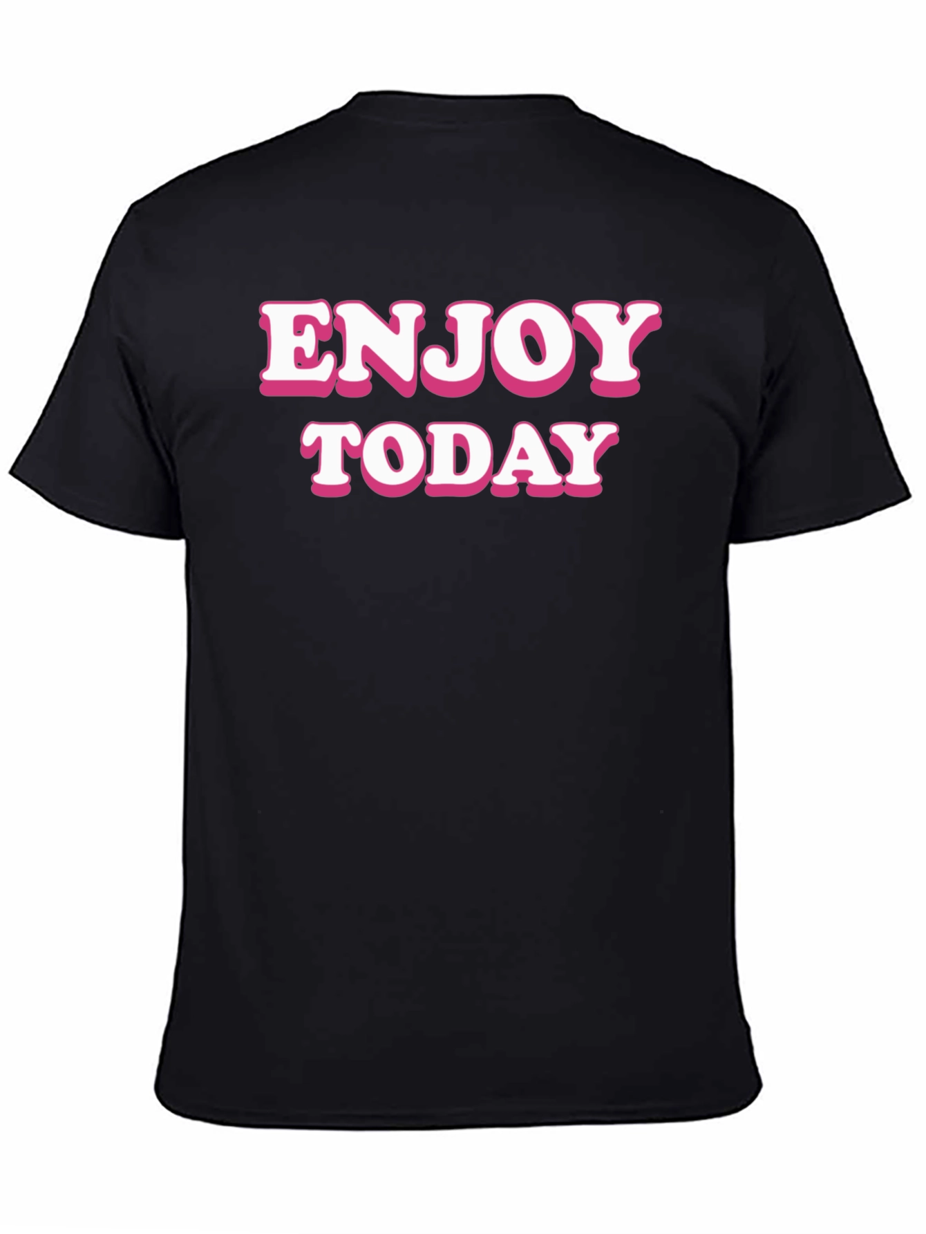 Black Enjoy Today Black Graphic Tee view 4