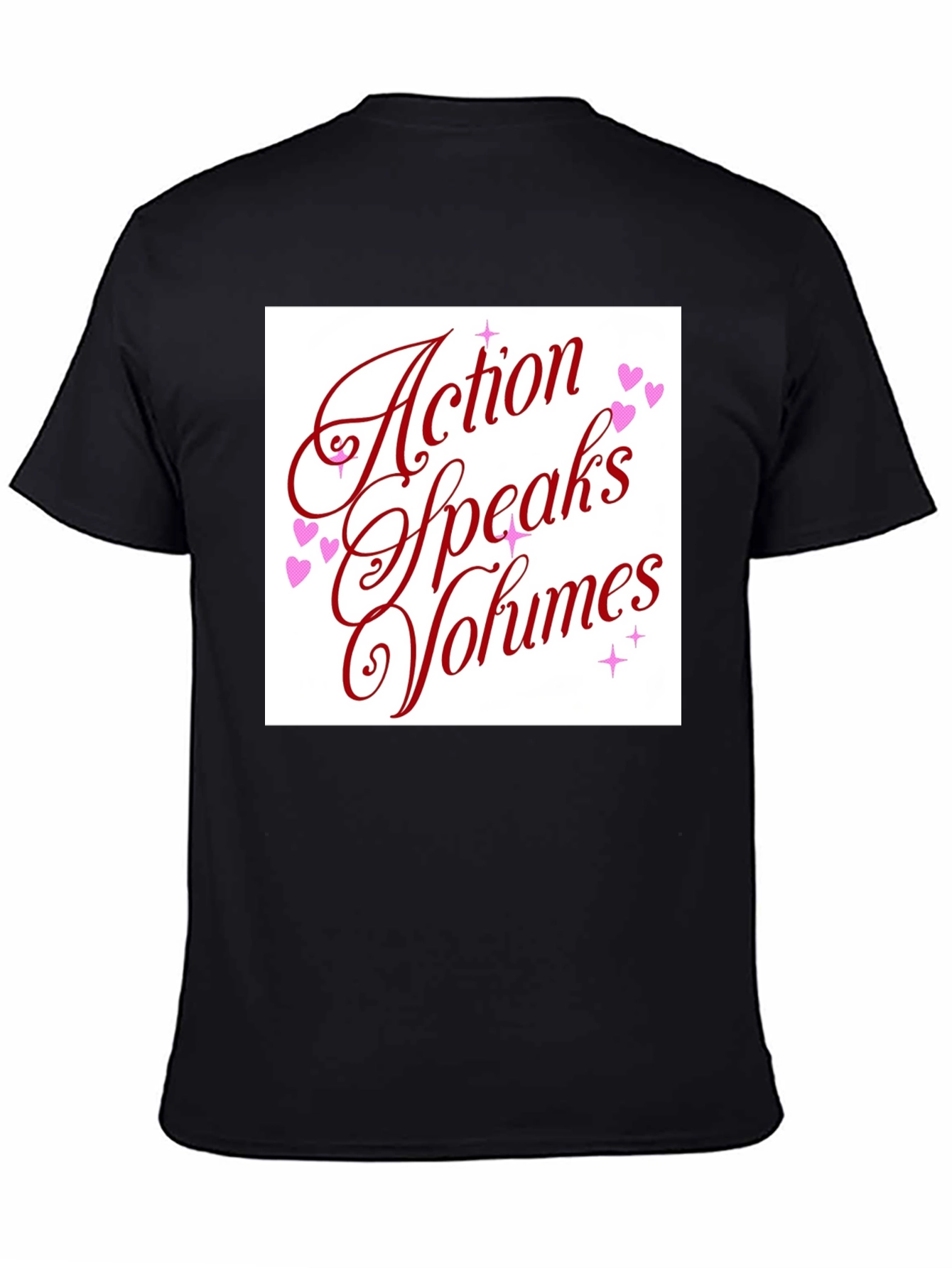Black Action Speaks Volumes Graphic Tee - Unisex view 4