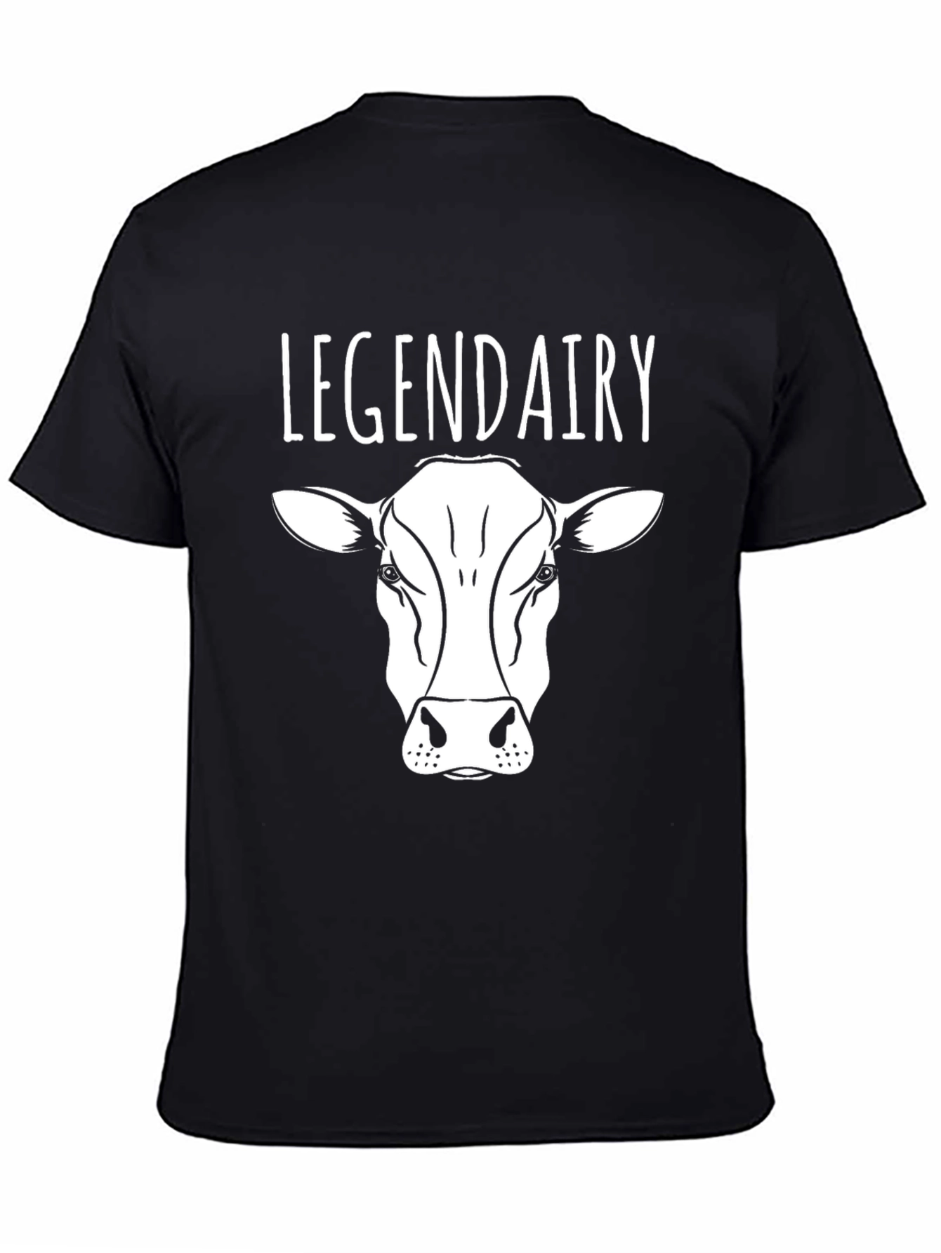 Black Legendairy Cow Graphic Black T-Shirt view 4