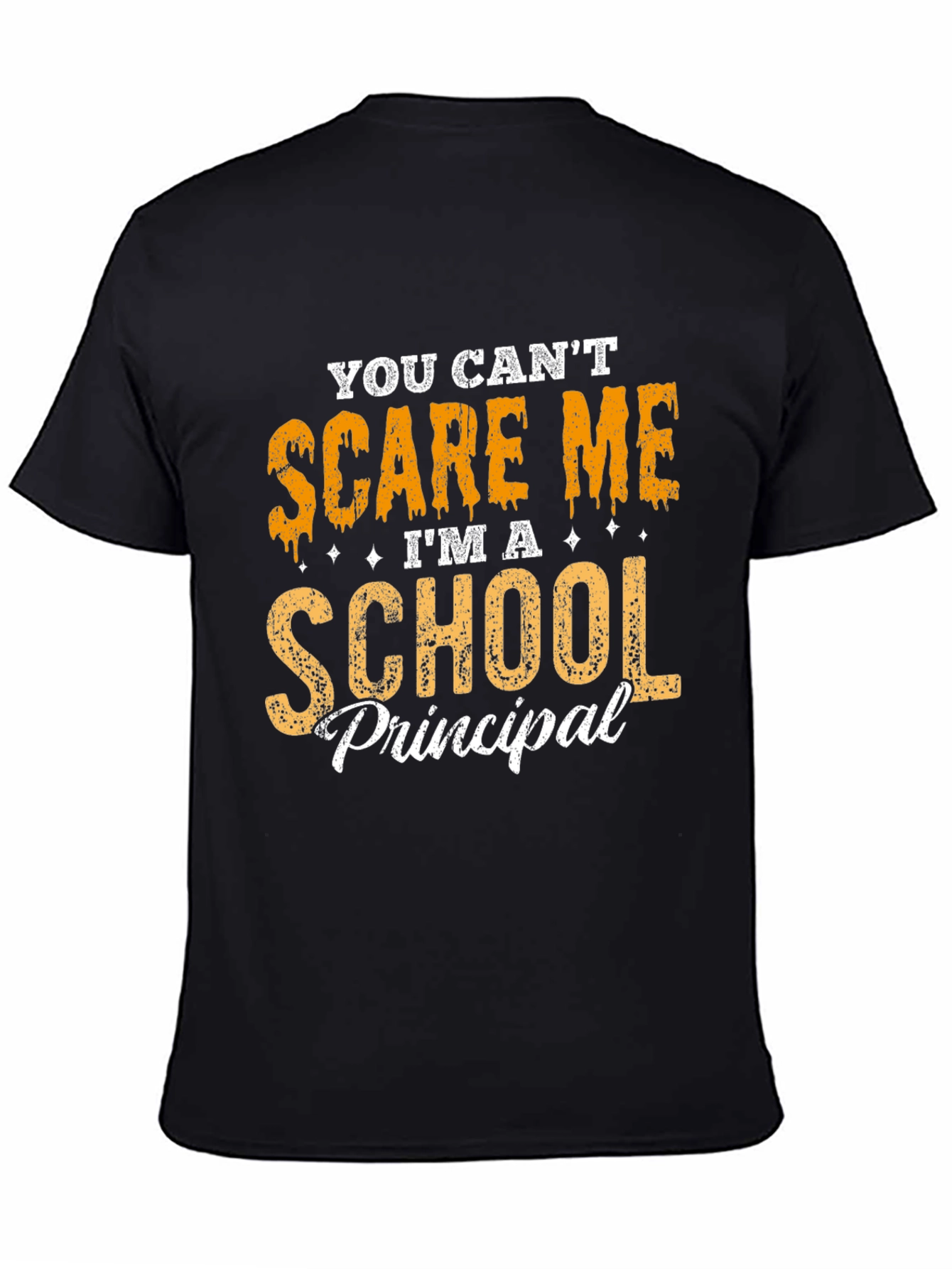 Black School Principal T-Shirt - Funny Halloween Scare Tee view 4