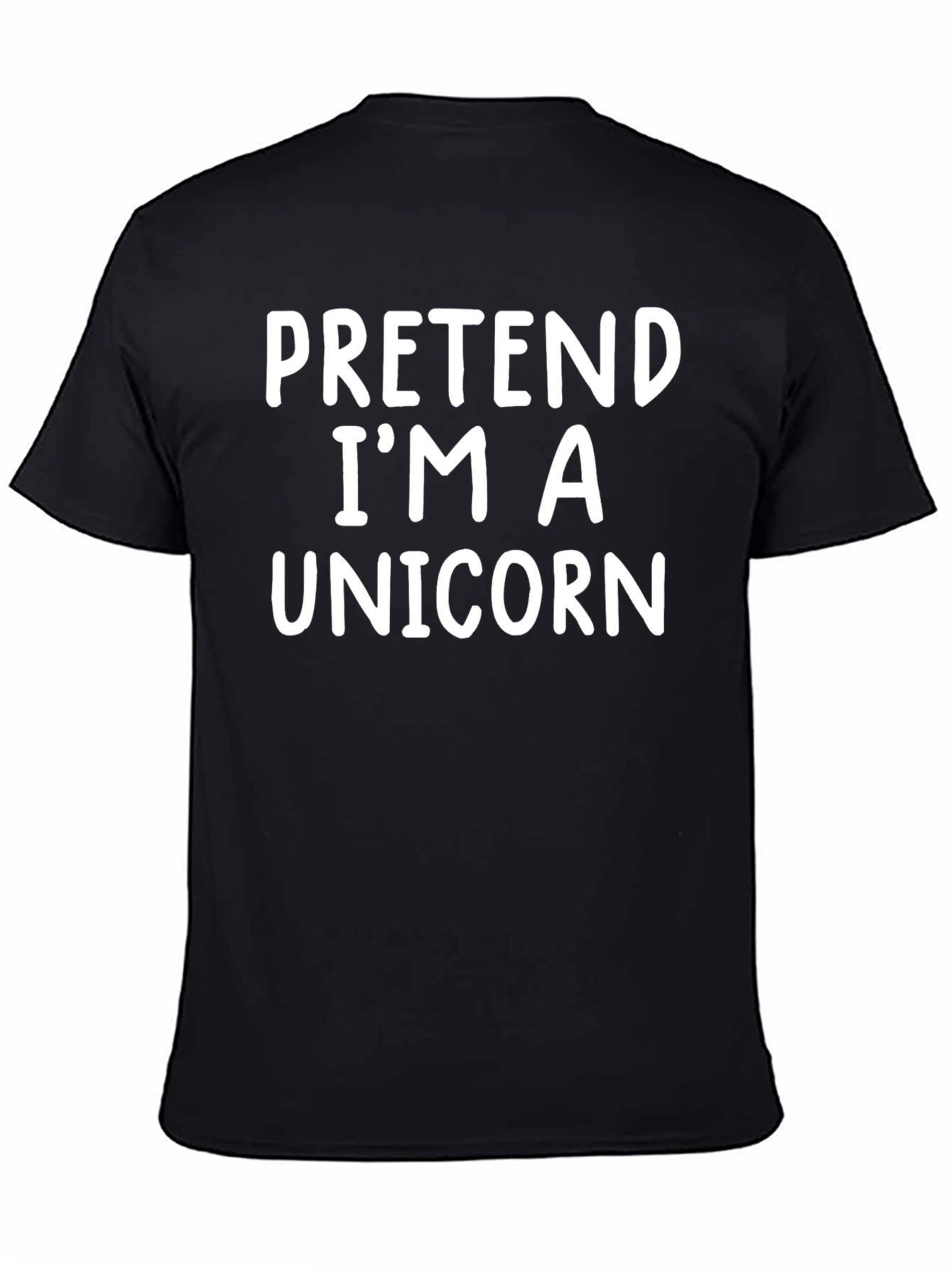 Black Pretend I'm A Unicorn T-Shirt Funny Costume Tee view 4
