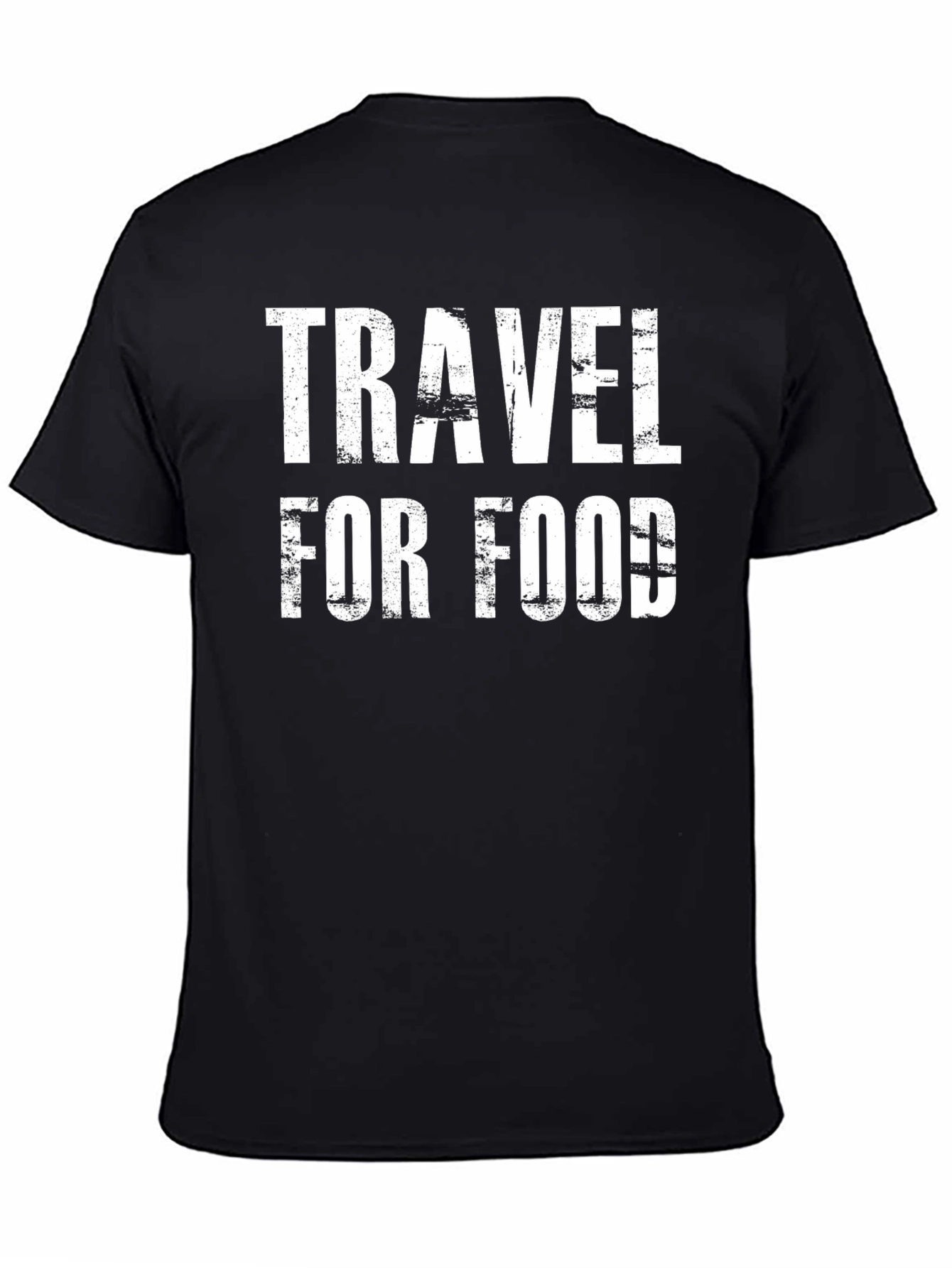 Black Travel for Food Black T-Shirt view 4