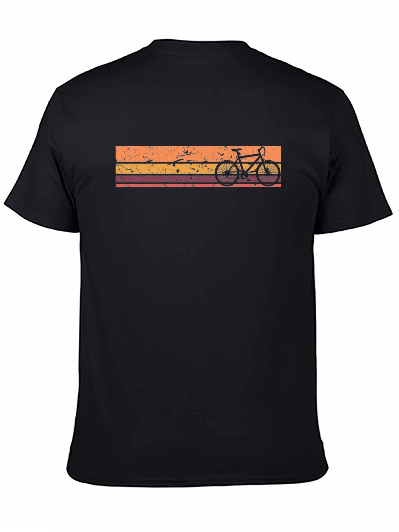 Black Retro Bicycle Graphic Tee - Vintage Style Shirt view 4