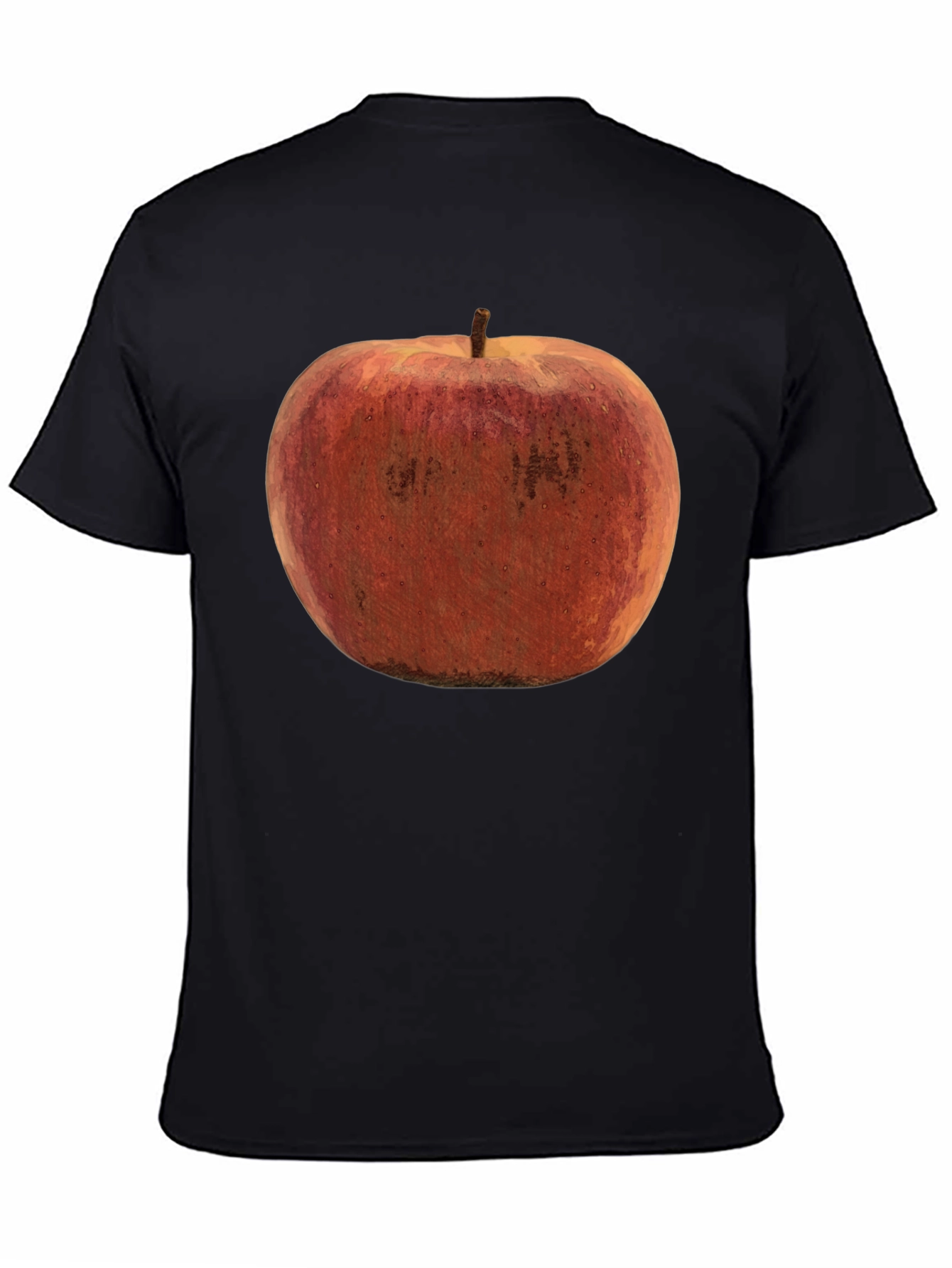 Black Apple Graphic Black T-Shirt view 4