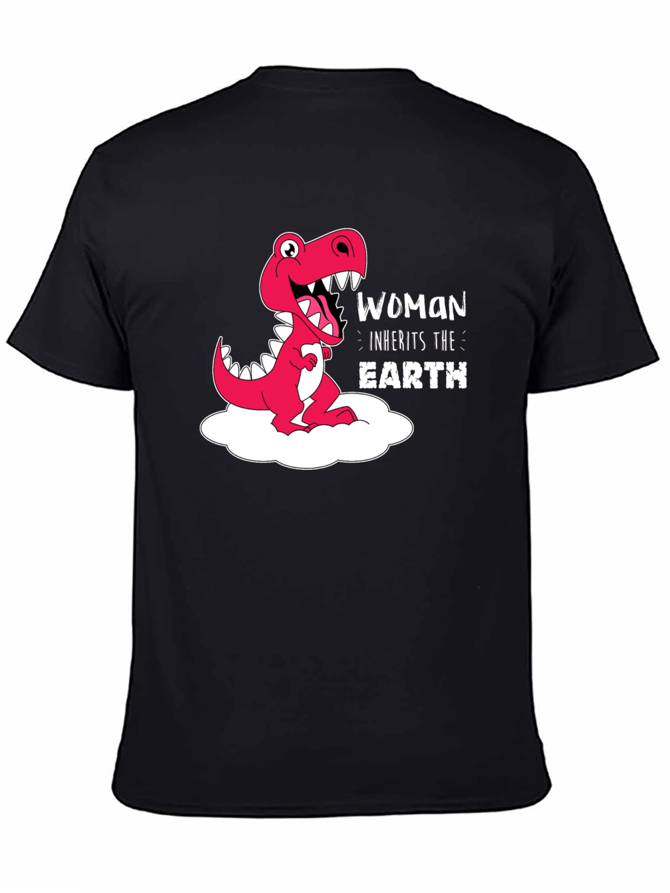 Black Woman Inherits the Earth Dinosaur Graphic Tee view 4