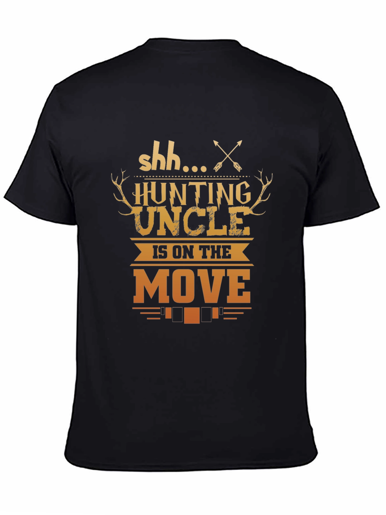Black Hunting Uncle T-Shirt - On The Move Graphic Tee view 4