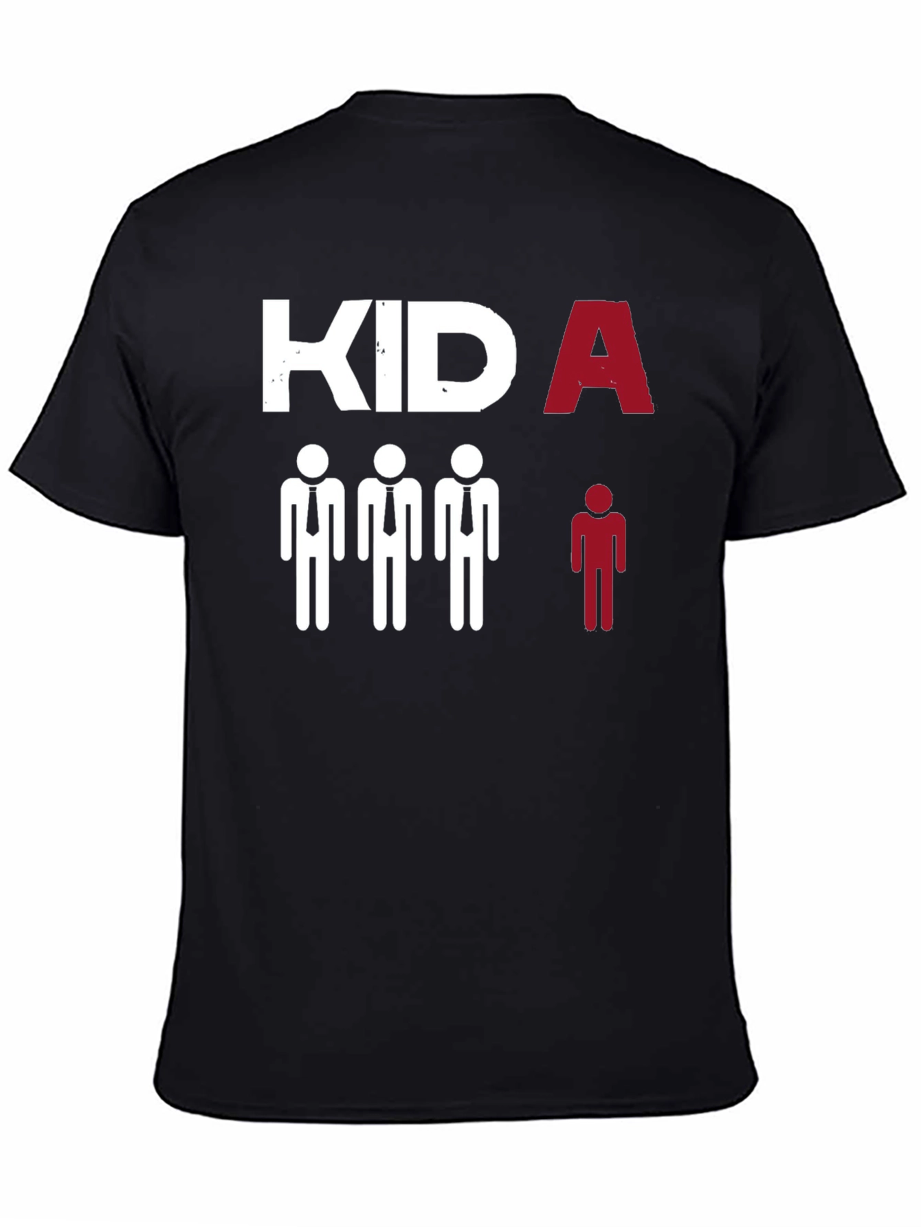 Black Kid A Graphic Tee - Unique Design, Black Cotton T-Shirt view 4