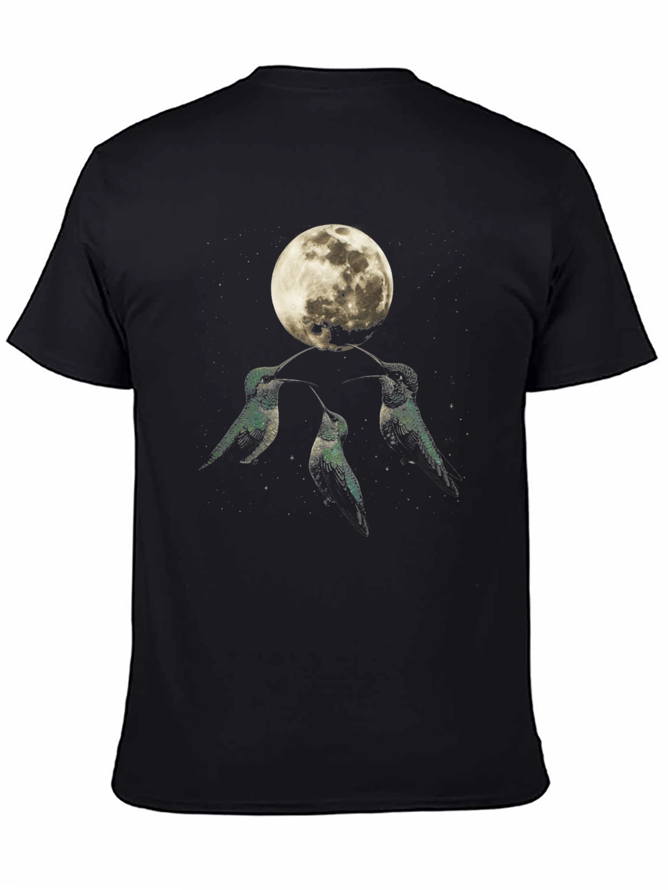 Black Hummingbird Moon Graphic Tee view 4