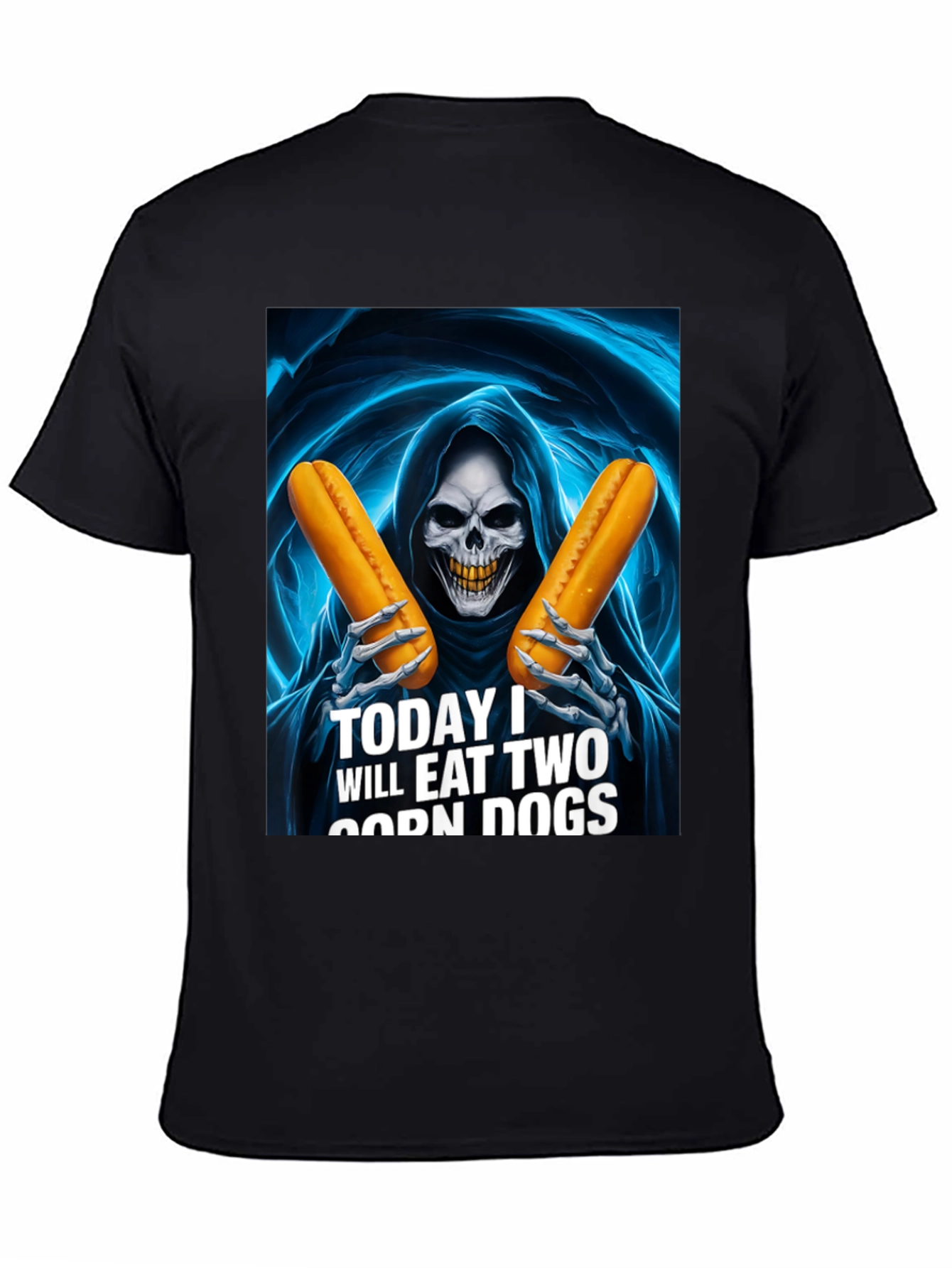 Black Corn Dog Reaper Graphic Tee view 4