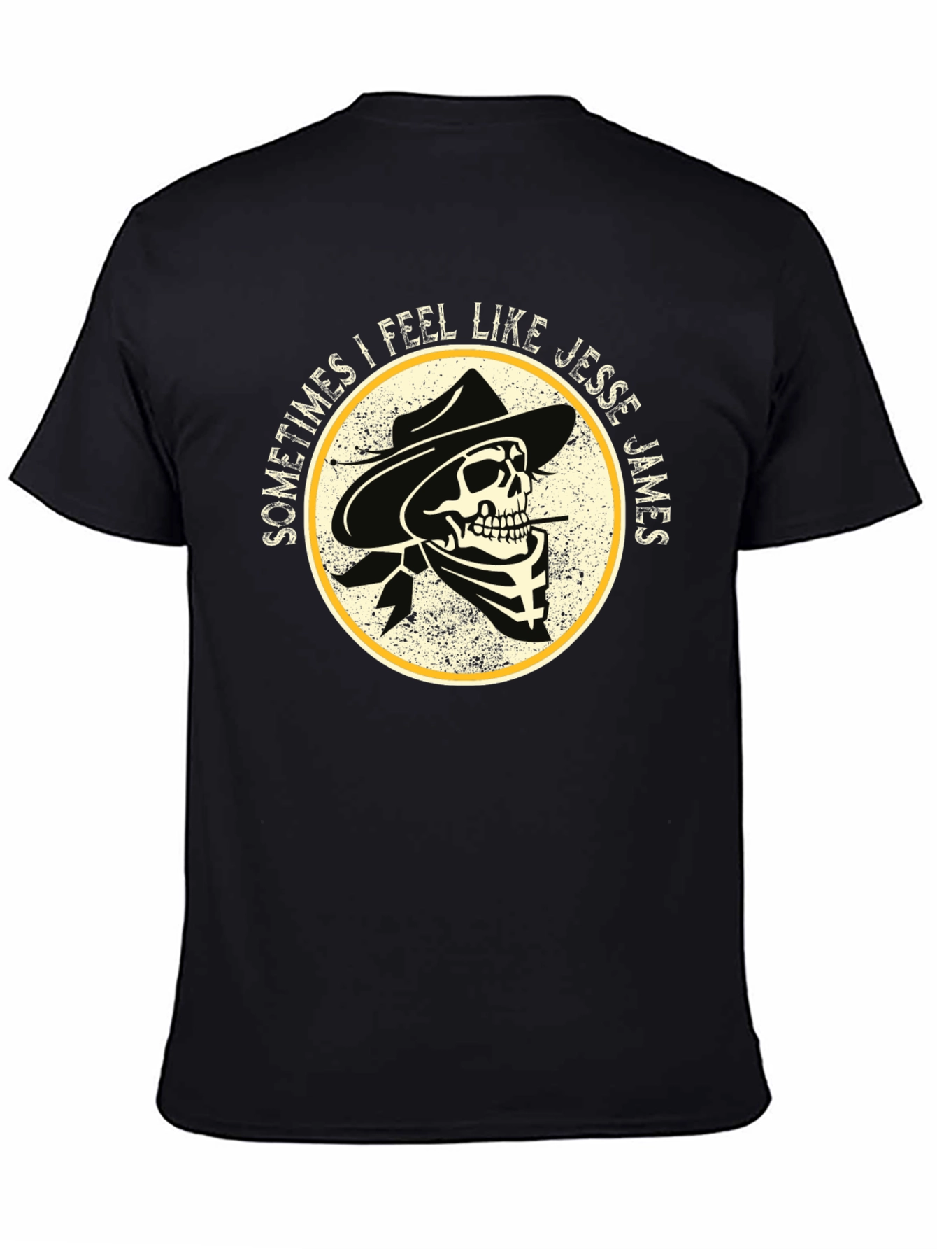 Black Jesse James Skeleton Cowboy Graphic Tee view 4