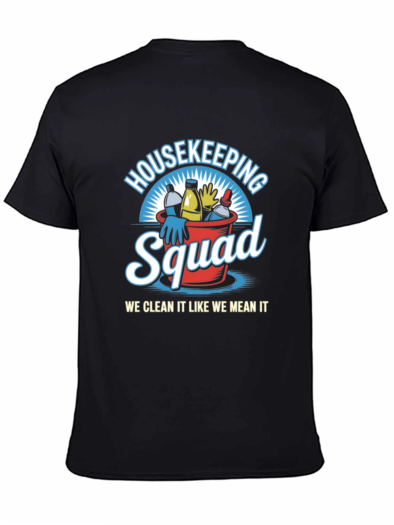 Black Housekeeping Squad Graphic T-Shirt view 4