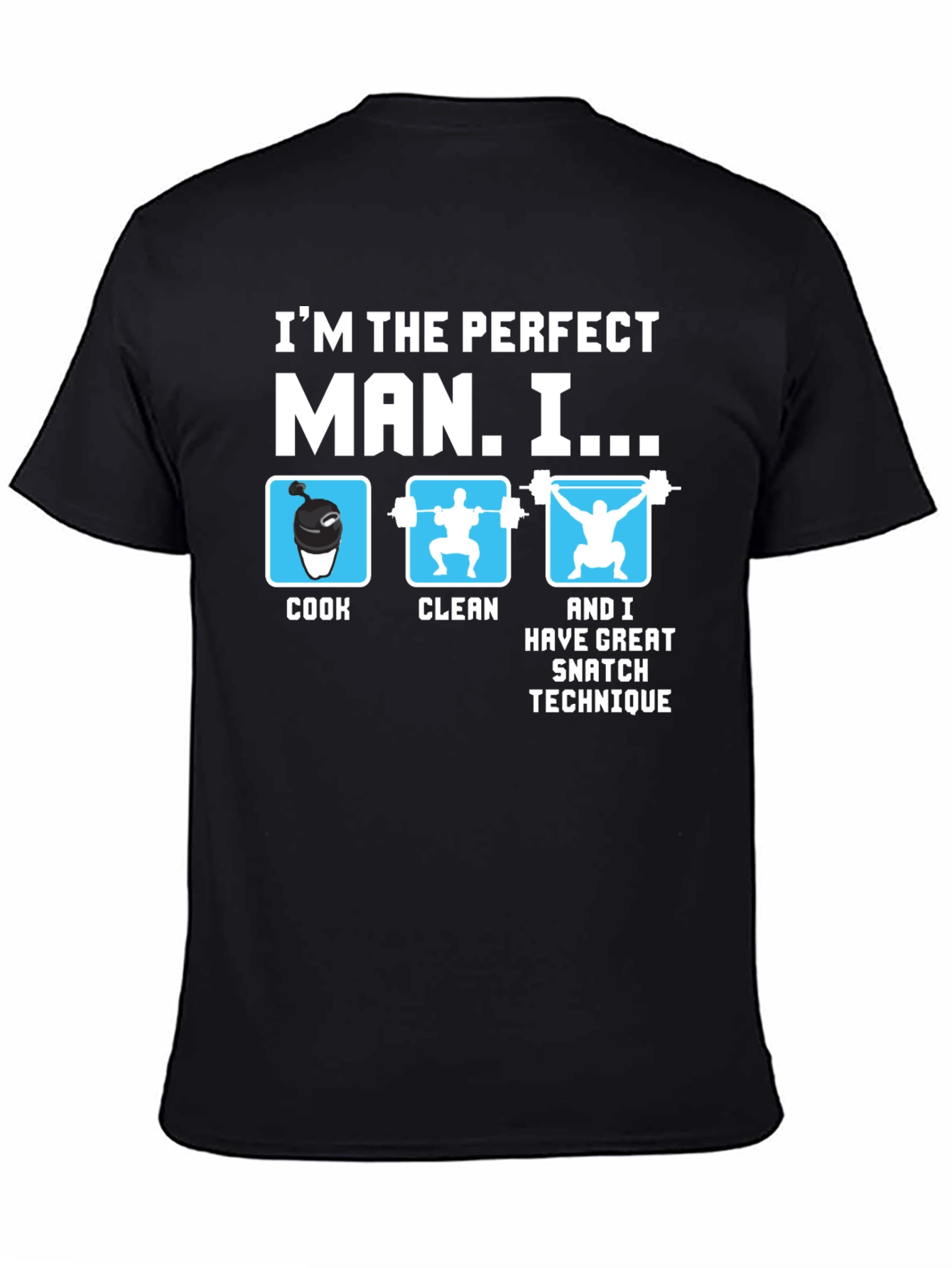 Black Perfect Man Graphic Tee view 4