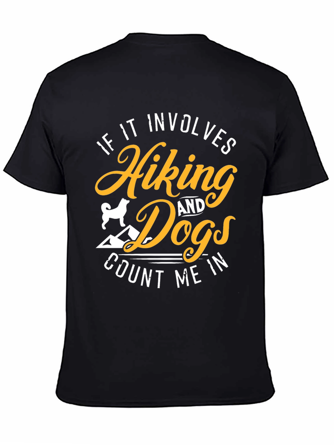 Black Hiking & Dogs T-Shirt - Count Me In view 4