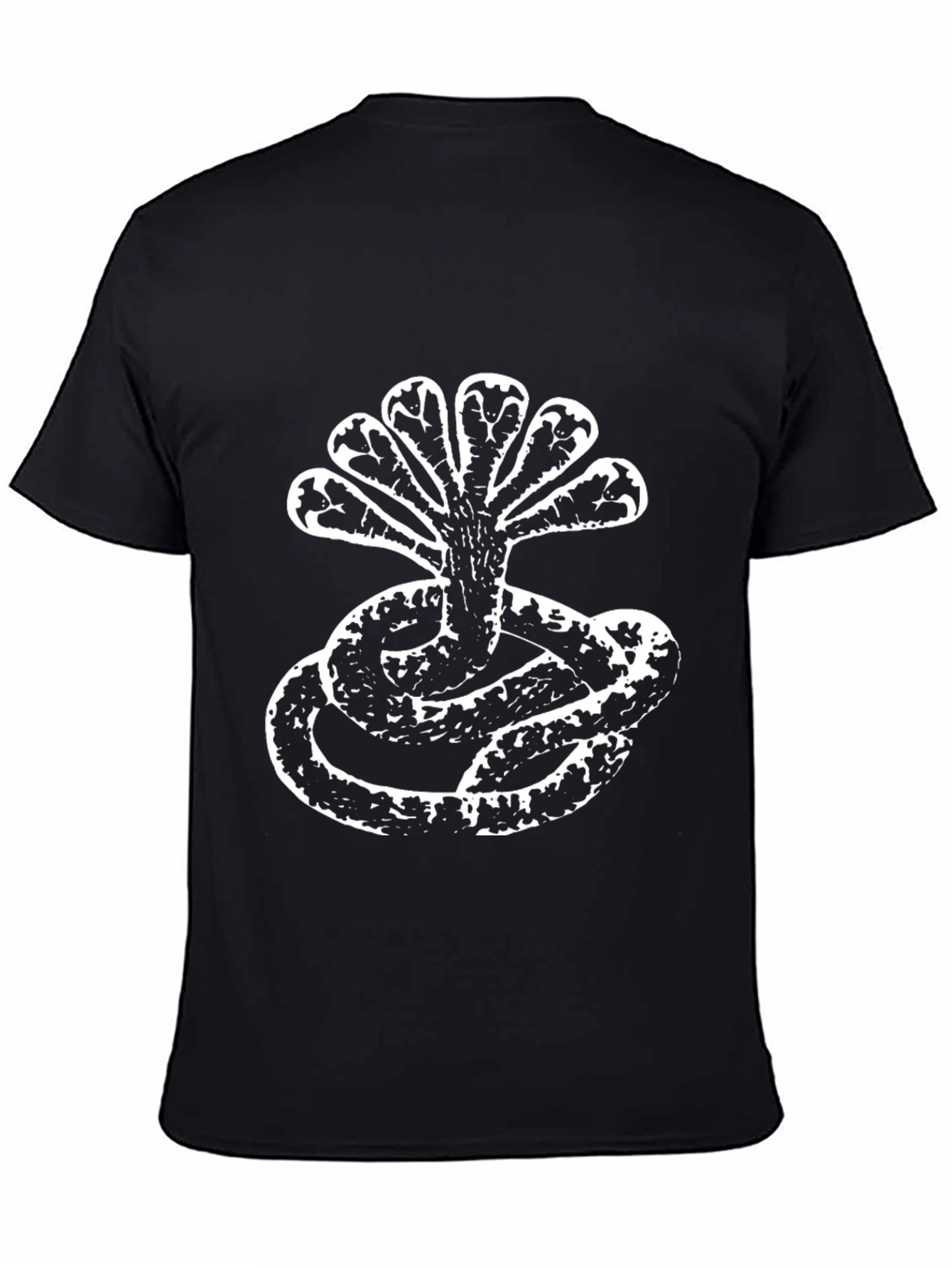 Black Stylized Cobra T-Shirt view 4