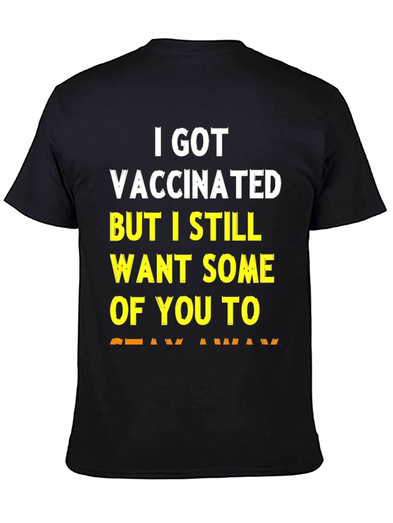 Black Vaccinated Funny Graphic Tee view 4