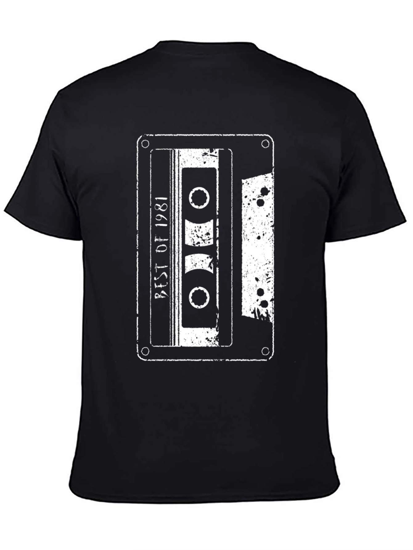 Black Vintage Cassette Tape Black Graphic Tee view 4