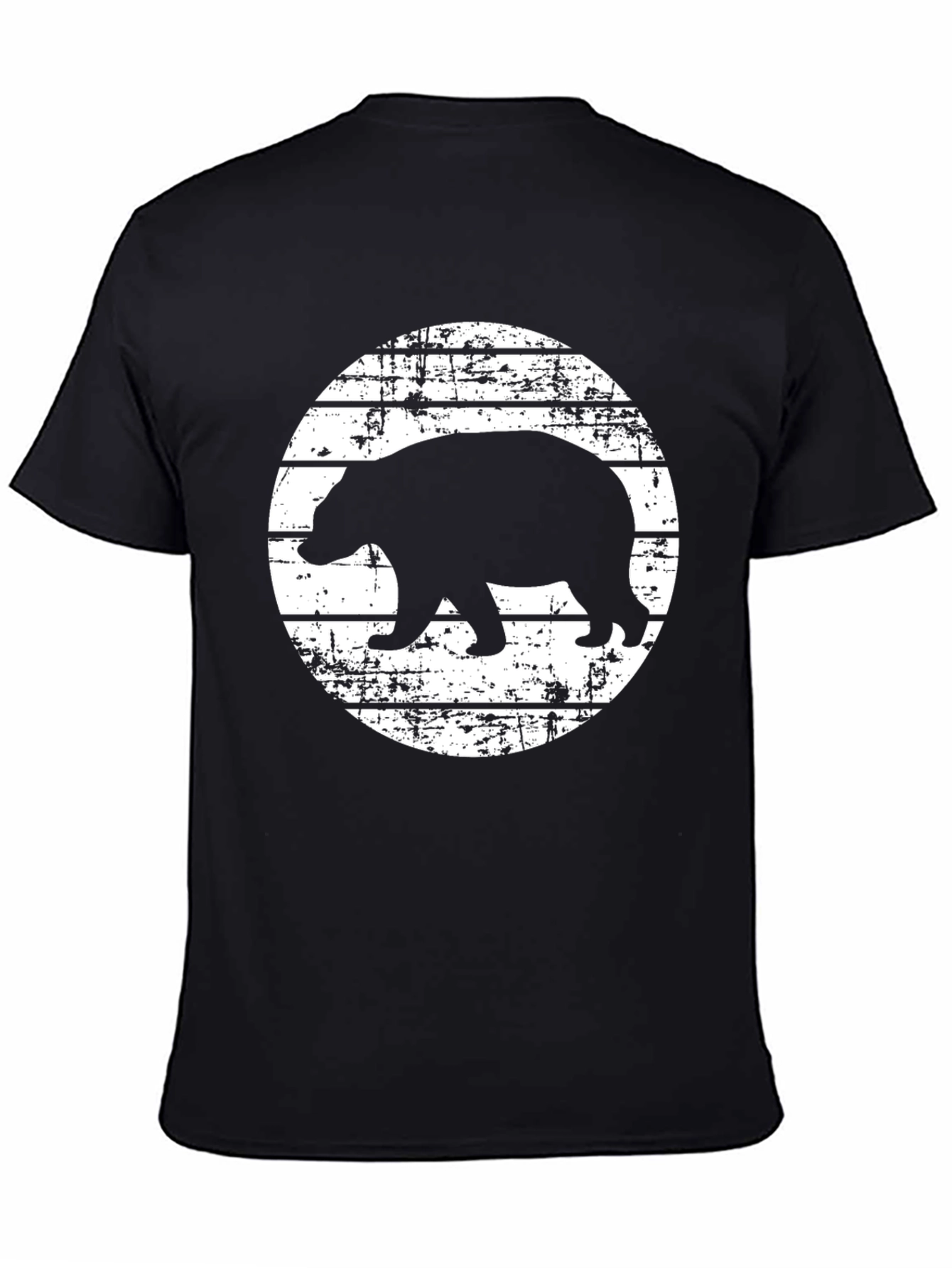 Black Bear Silhouette Graphic Tee - Black view 4
