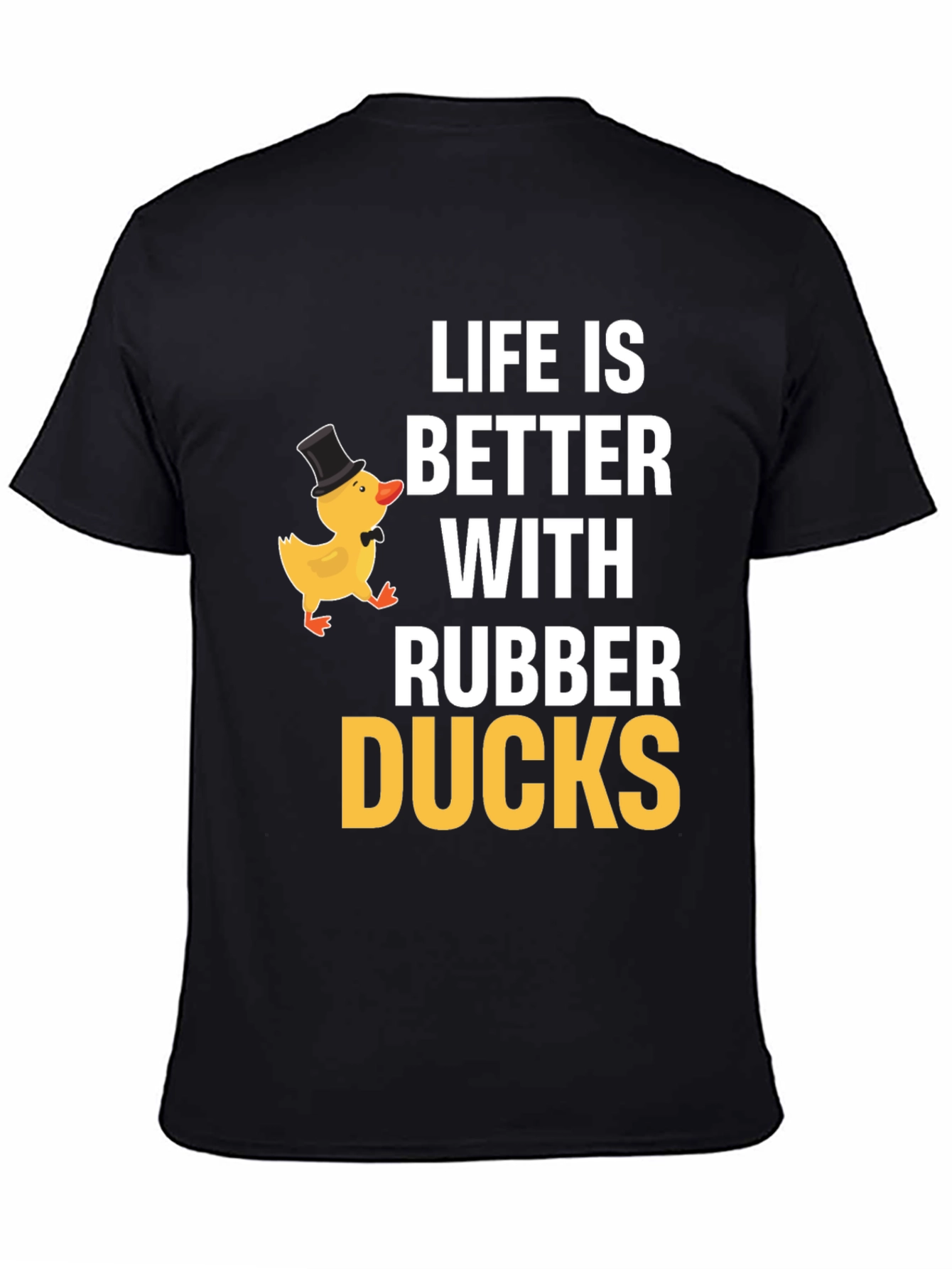 Black Life is Better With Rubber Ducks - Graphic T-Shirt view 4